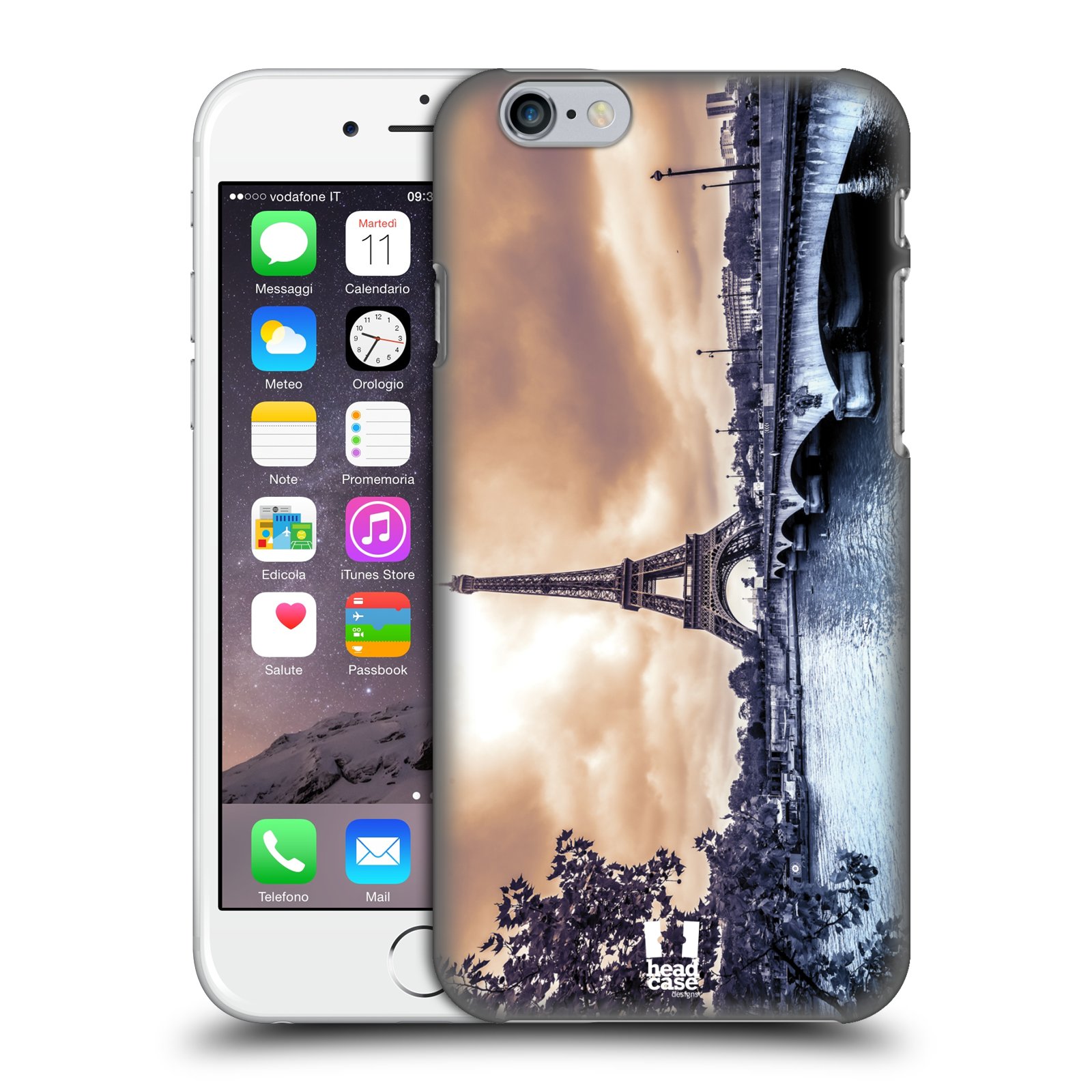 Plastové pouzdro pro mobil Apple Iphone 6/6S vzor Panoramata měst horizontální foto DEŠTIVÝ DEN V PAŘÍŽI, FRANCIE