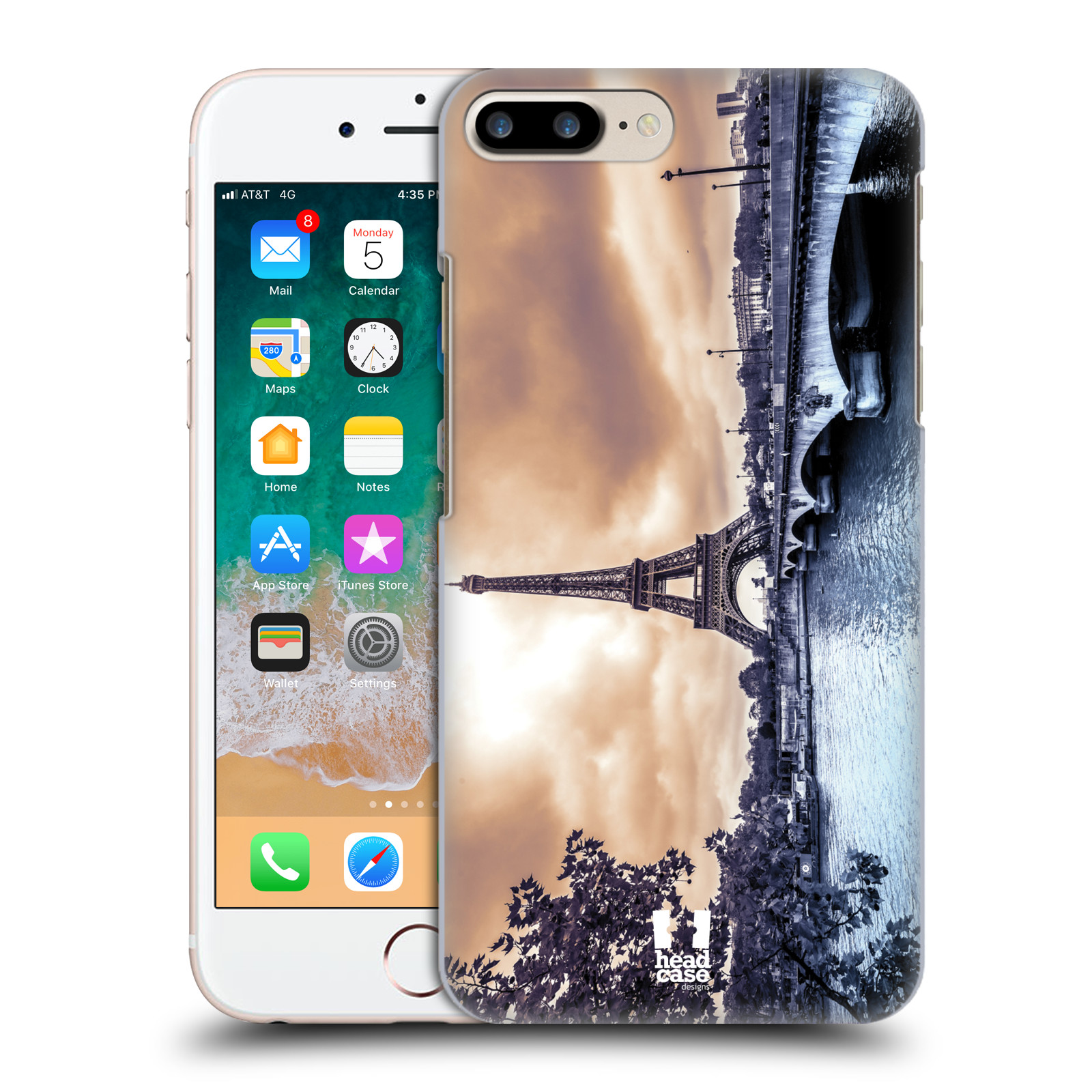 HEAD CASE plastový obal na mobil Apple Iphone 7 PLUS vzor Panoramata měst horizontální foto DEŠTIVÝ DEN V PAŘÍŽI, FRANCIE