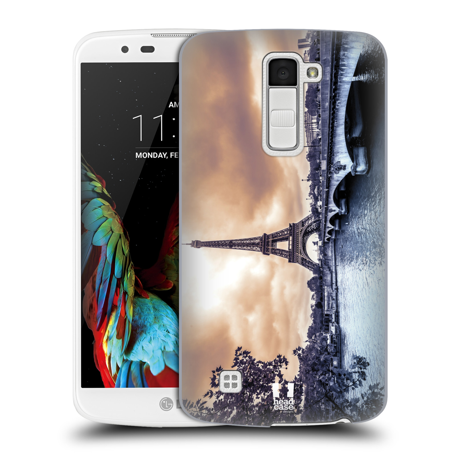 HEAD CASE plastový obal na mobil LG K10 vzor Panoramata měst horizontální foto DEŠTIVÝ DEN V PAŘÍŽI, FRANCIE