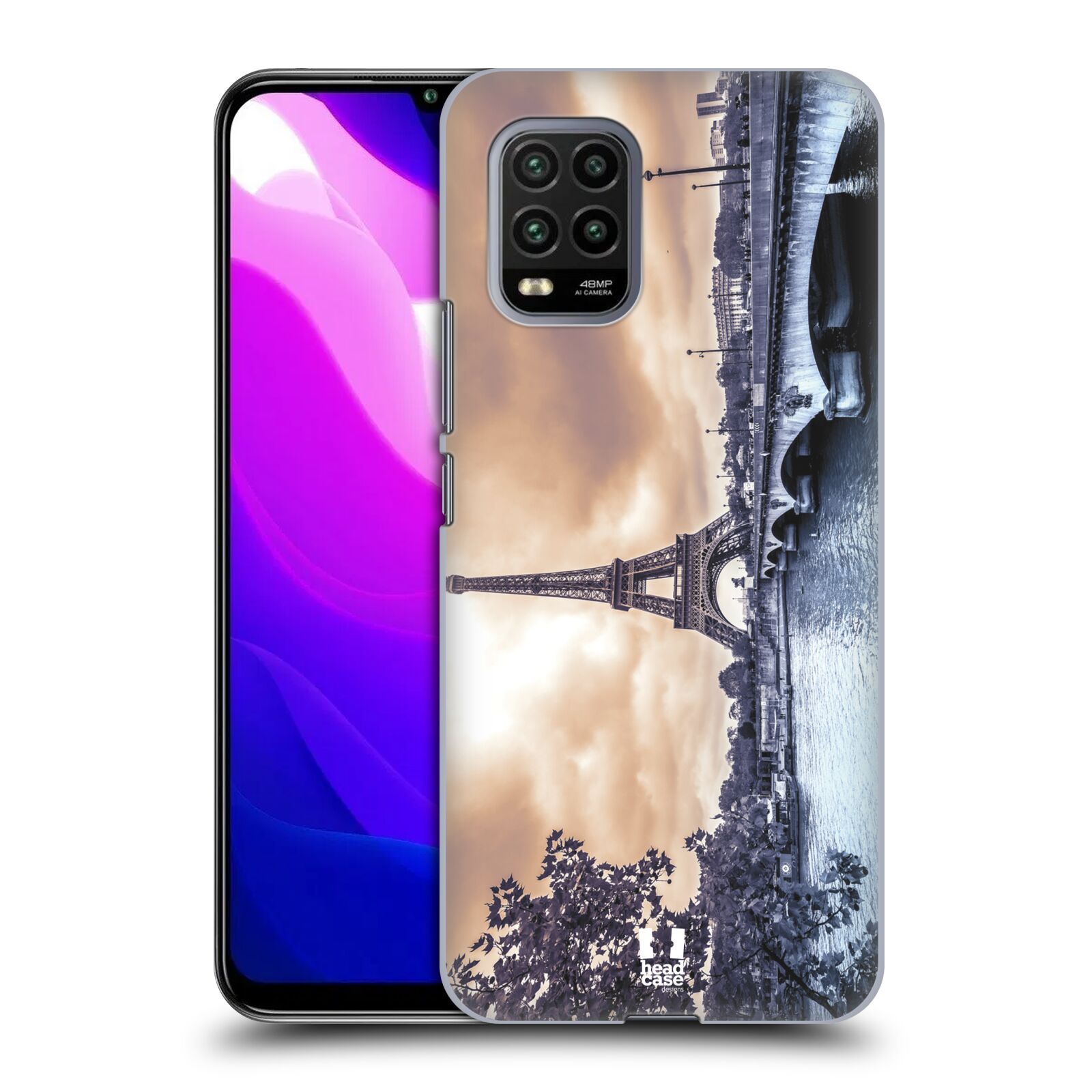 Zadní kryt, obal na mobil Xiaomi Mi 10 LITE vzor Panoramata měst horizontální foto DEŠTIVÝ DEN V PAŘÍŽI, FRANCIE