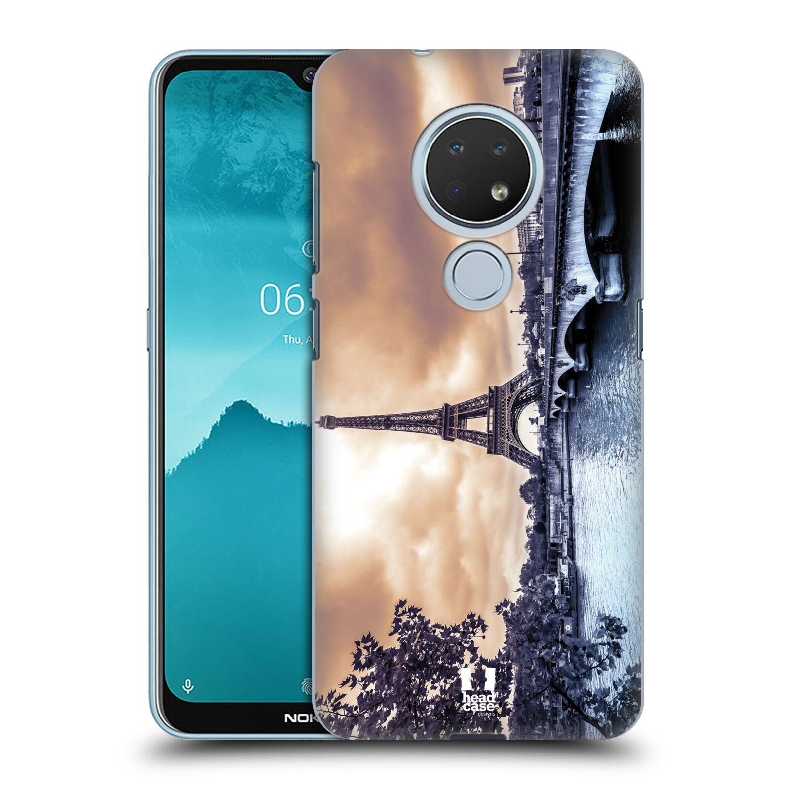Pouzdro na mobil Nokia 6.2 - HEAD CASE - vzor Panoramata měst horizontální foto DEŠTIVÝ DEN V PAŘÍŽI, FRANCIE