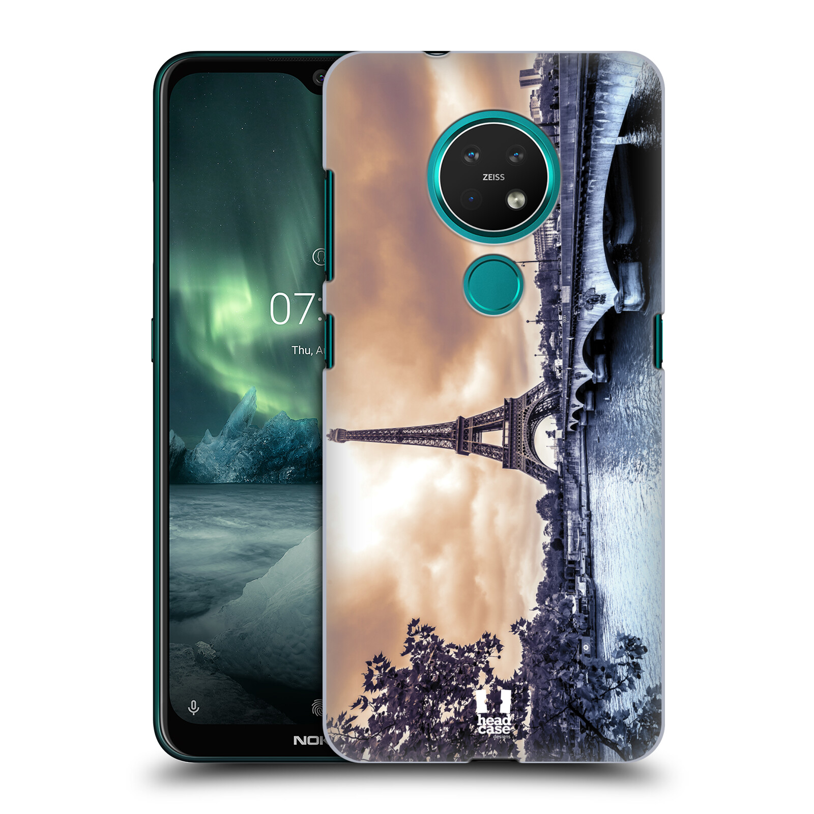 Pouzdro na mobil NOKIA 7.2 - HEAD CASE - vzor Panoramata měst horizontální foto DEŠTIVÝ DEN V PAŘÍŽI, FRANCIE