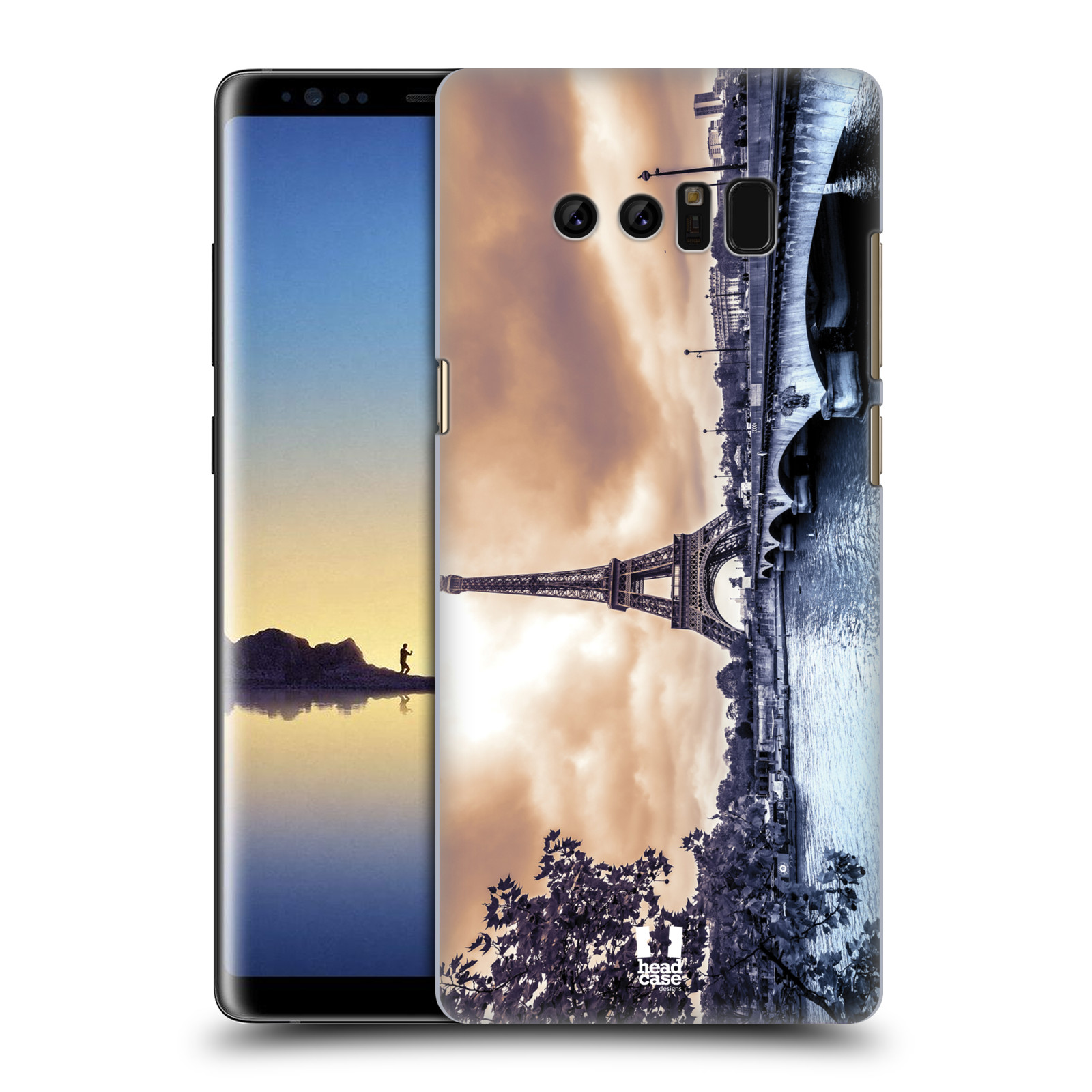 HEAD CASE plastový obal na mobil Samsung Galaxy Note 8 vzor Panoramata měst horizontální foto DEŠTIVÝ DEN V PAŘÍŽI, FRANCIE