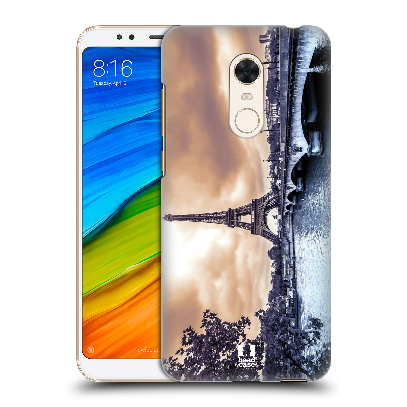 HEAD CASE plastový obal na mobil Xiaomi Redmi 5 PLUS vzor Panoramata měst horizontální foto DEŠTIVÝ DEN V PAŘÍŽI, FRANCIE