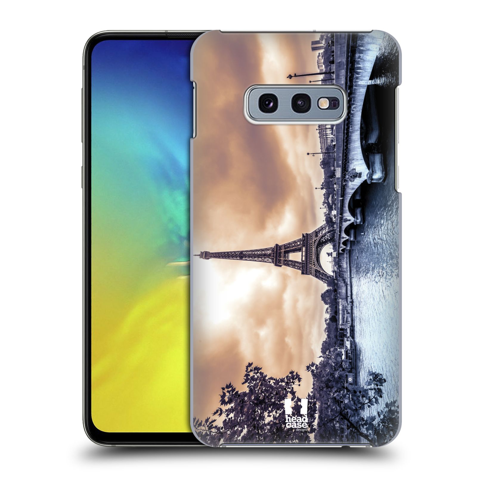 Pouzdro na mobil Samsung Galaxy S10e - HEAD CASE - vzor Panoramata měst horizontální foto DEŠTIVÝ DEN V PAŘÍŽI, FRANCIE