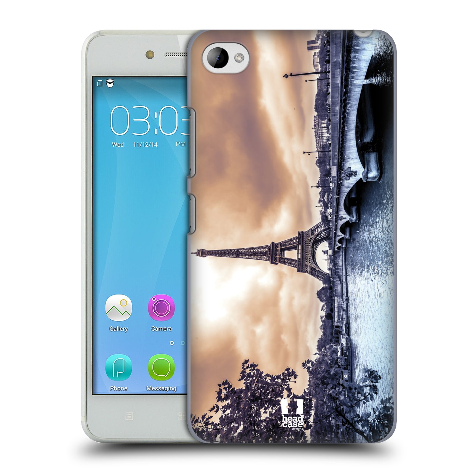 HEAD CASE pevný plastový obal na mobil LENOVO S90 vzor Panoramata měst horizontální foto DEŠTIVÝ DEN V PAŘÍŽI, FRANCIE