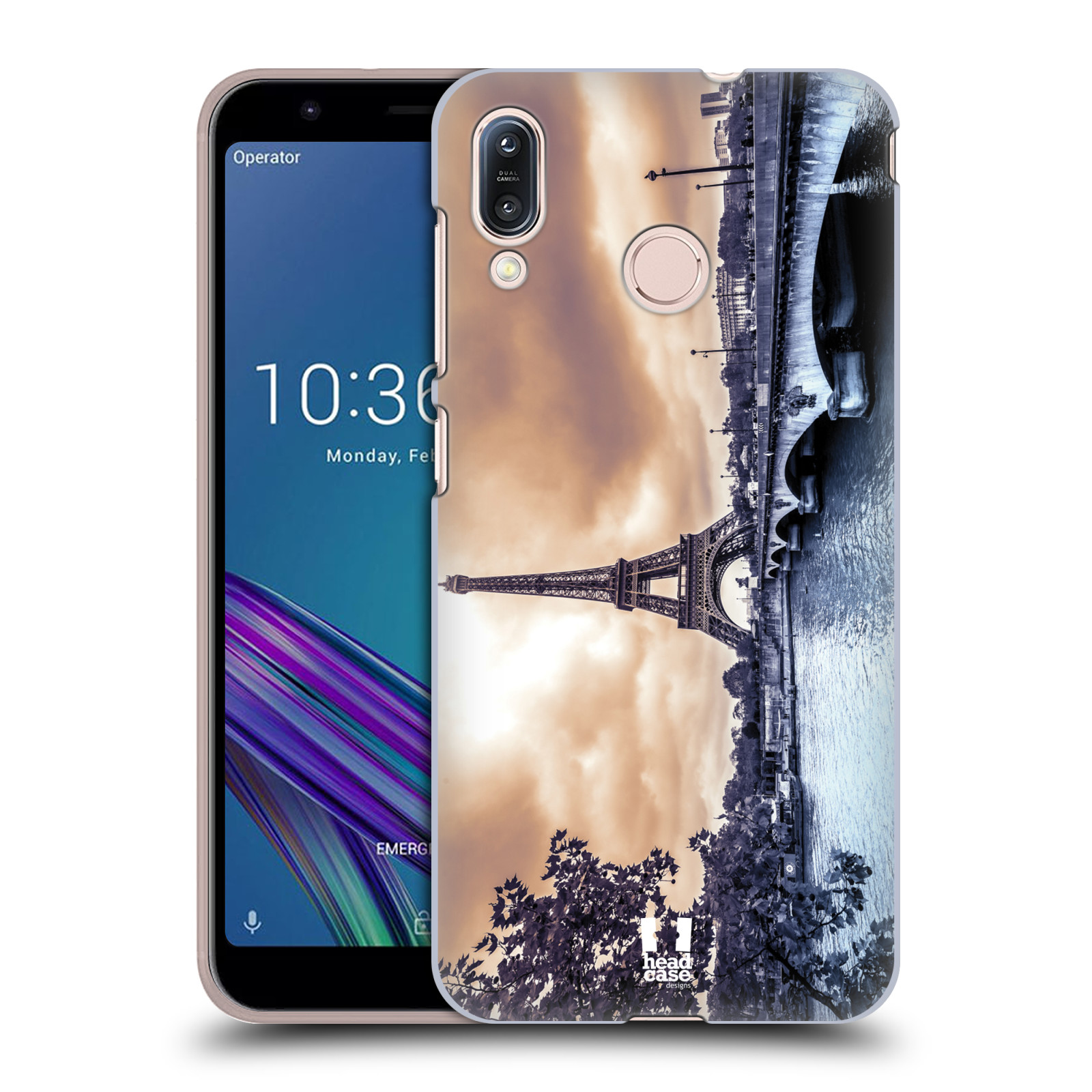Pouzdro na mobil Asus Zenfone Max M1 (ZB555KL) - HEAD CASE - vzor Panoramata měst horizontální foto DEŠTIVÝ DEN V PAŘÍŽI, FRANCIE
