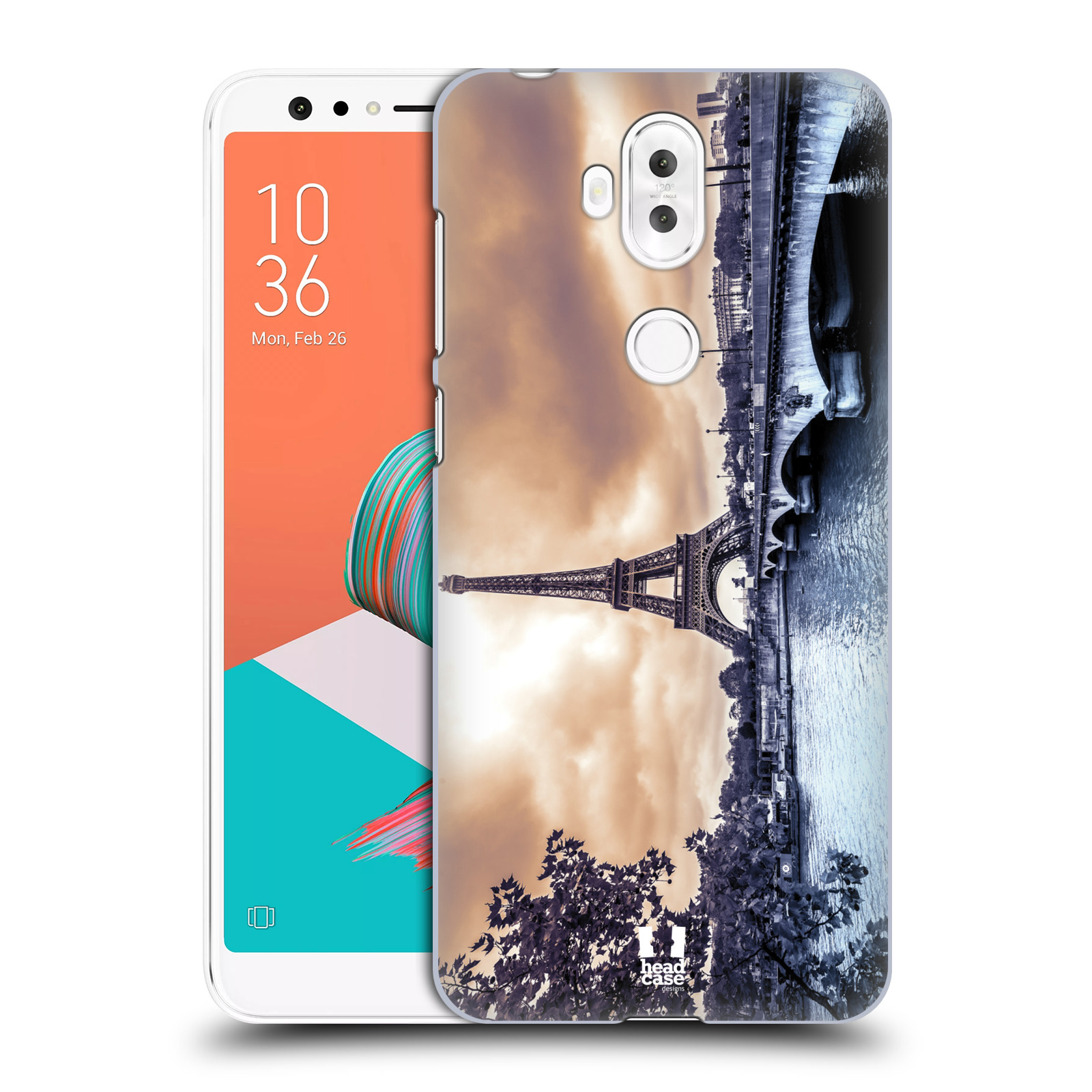 HEAD CASE plastový obal na mobil Asus Zenfone 5 LITE ZC600KL vzor Panoramata měst horizontální foto DEŠTIVÝ DEN V PAŘÍŽI, FRANCIE