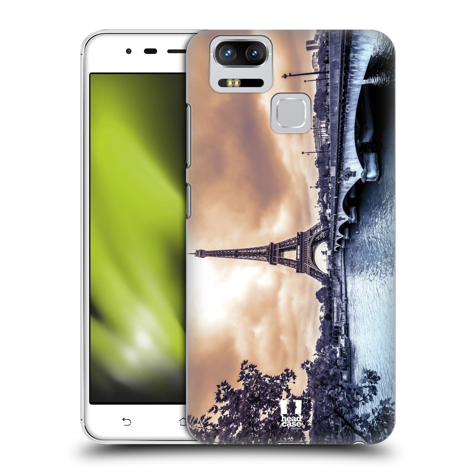 HEAD CASE plastový obal na mobil Asus Zenfone 3 Zoom ZE553KL vzor Panoramata měst horizontální foto DEŠTIVÝ DEN V PAŘÍŽI, FRANCIE