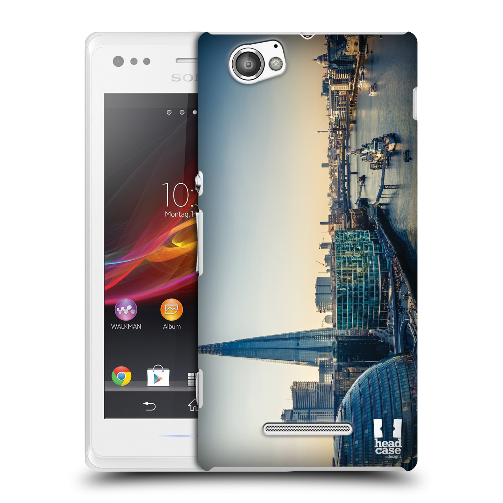 HEAD CASE plastový obal na mobil Sony Xperia M vzor Panoramata měst horizontální foto POHLED NA TEMŽI