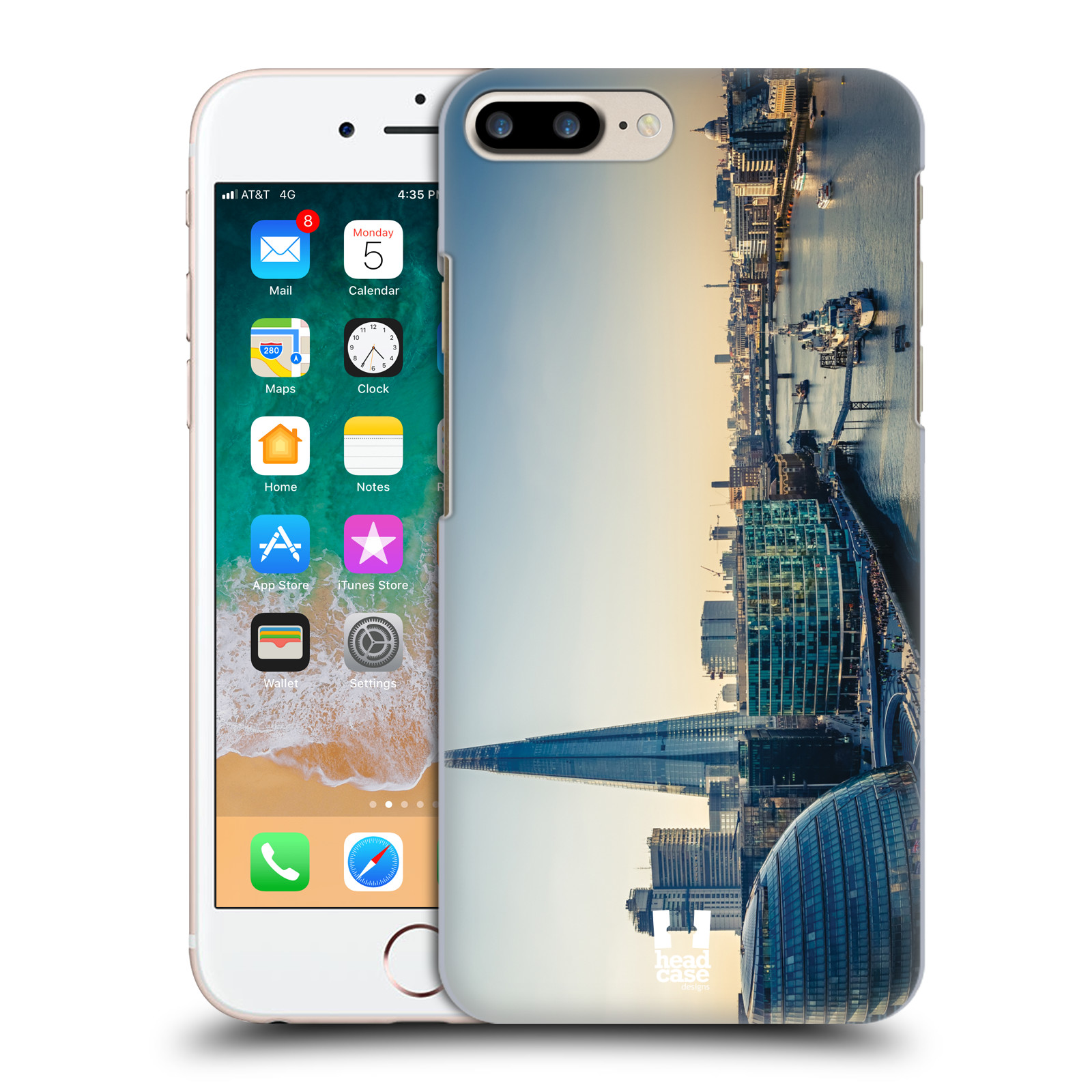 Plastové pouzdro pro mobil Apple Iphone 8 PLUS vzor Panoramata měst horizontální foto POHLED NA TEMŽI