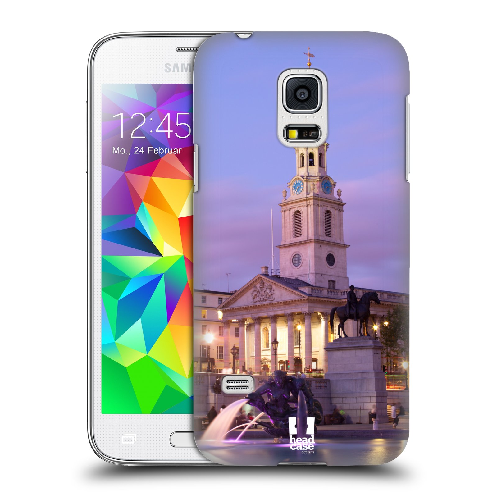 HEAD CASE plastový obal na mobil SAMSUNG Galaxy S5 MINI / S5 MINI DUOS vzor Města foto náměstí ANGLIE, LONDÝN, TRAFALGAR VĚŽ HODINY