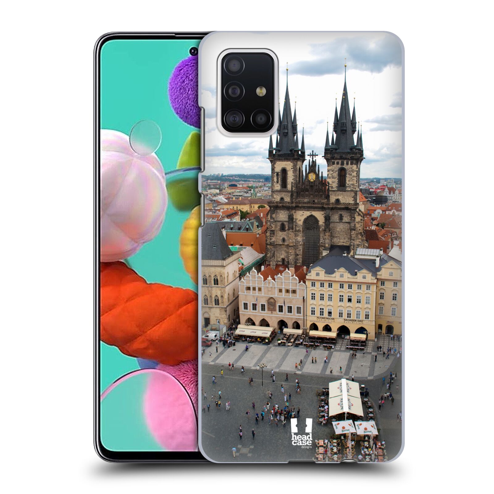 Pouzdro na mobil Samsung Galaxy A51 - HEAD CASE - vzor Města foto náměstí ČESKÁ REPUBLIKA, PRAHA, STAROMĚSTSKÉ NÁMĚSTÍ