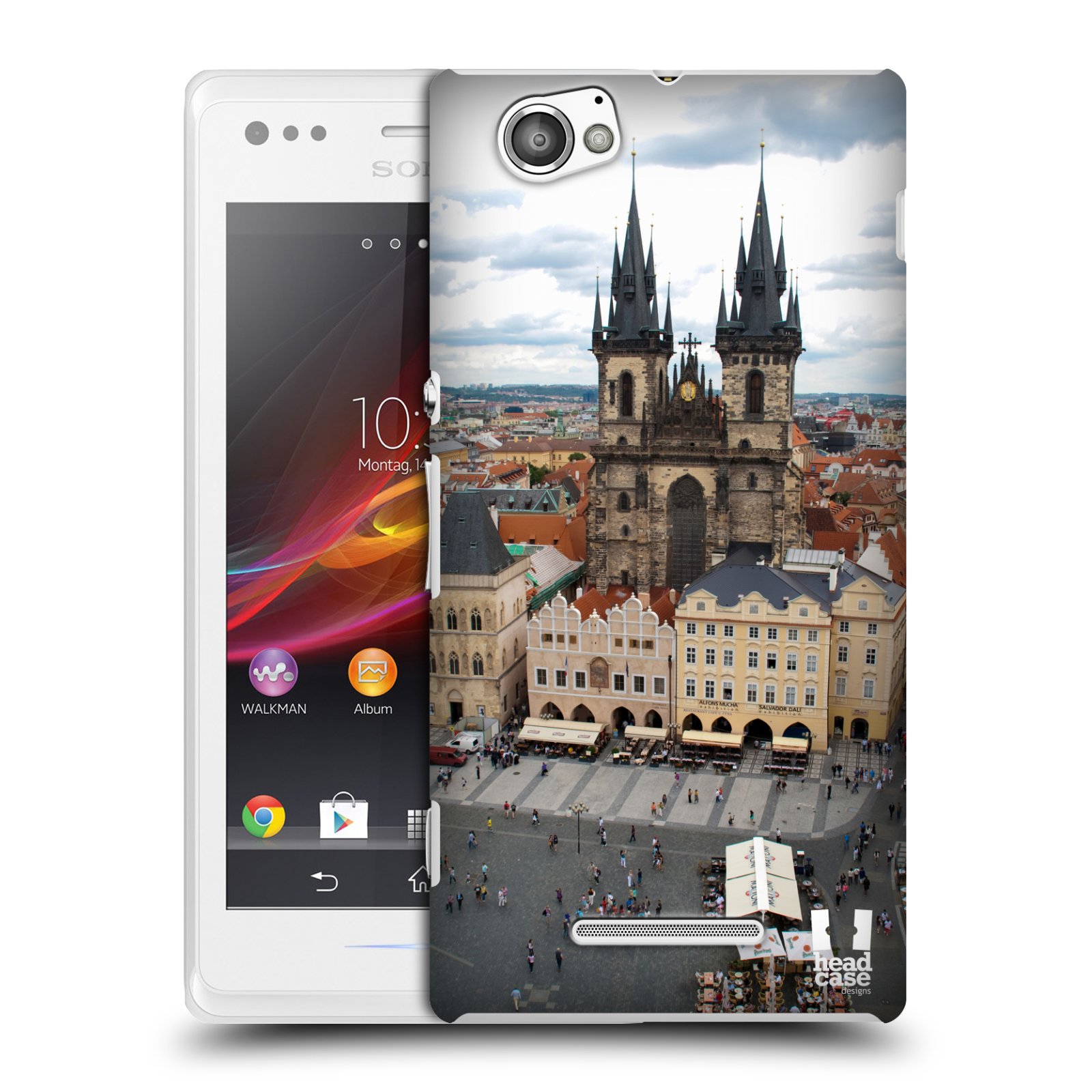 HEAD CASE plastový obal na mobil Sony Xperia M vzor Města foto náměstí ČESKÁ REPUBLIKA, PRAHA, STAROMĚSTSKÉ NÁMĚSTÍ