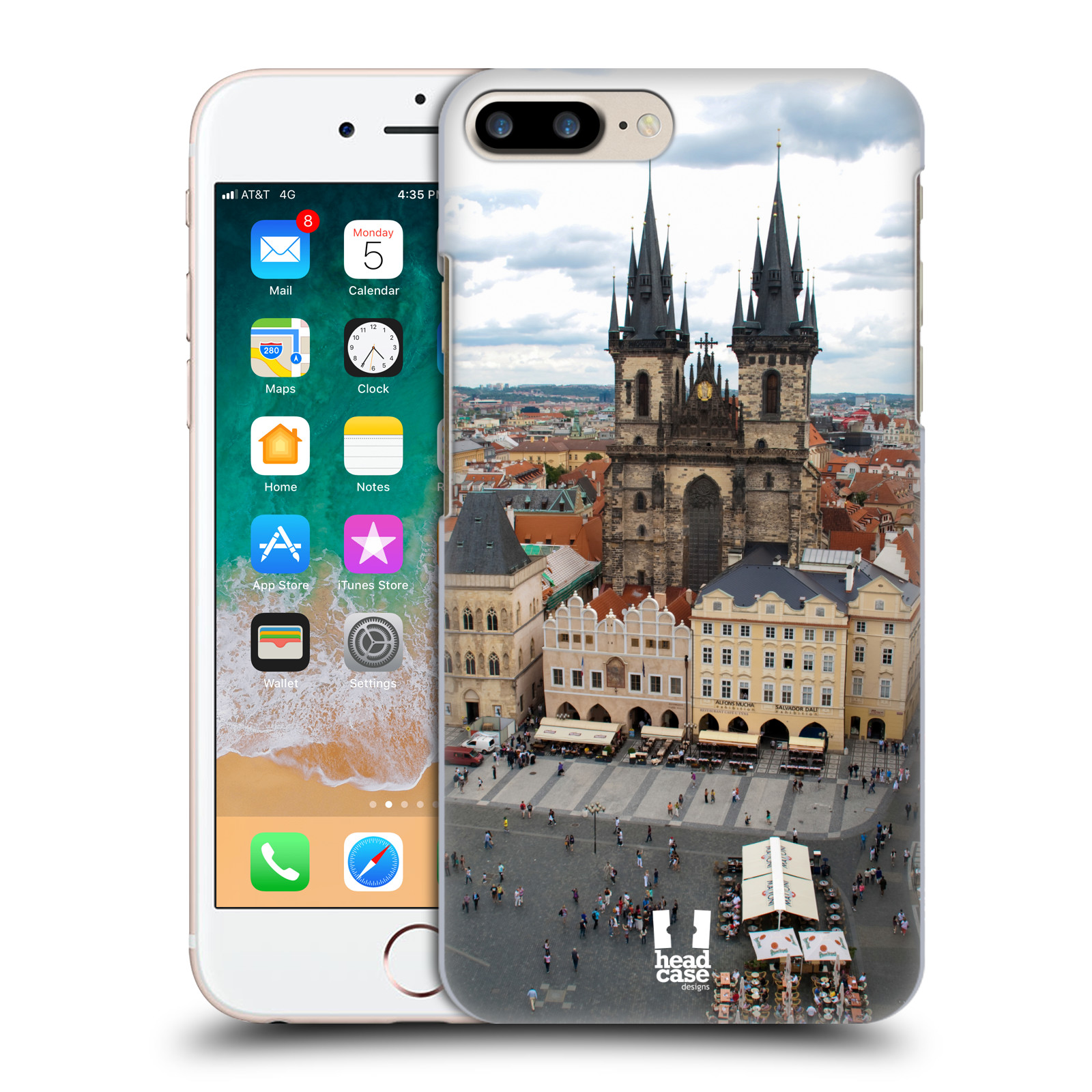 Plastové pouzdro pro mobil Apple Iphone 8 PLUS vzor Města foto náměstí ČESKÁ REPUBLIKA, PRAHA, STAROMĚSTSKÉ NÁMĚSTÍ