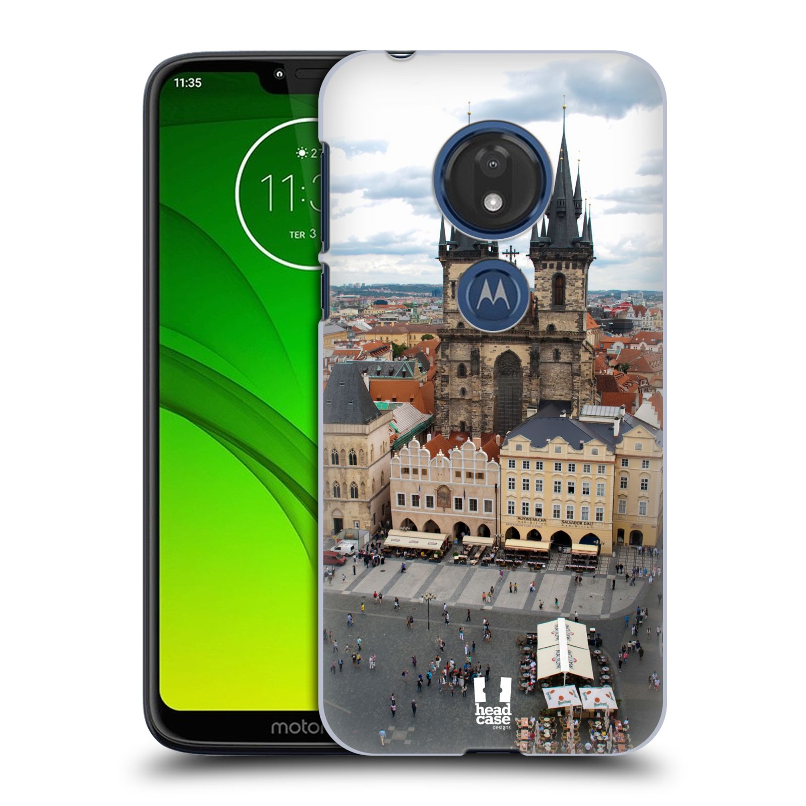 Pouzdro na mobil Motorola Moto G7 Play vzor Města foto náměstí ČESKÁ REPUBLIKA, PRAHA, STAROMĚSTSKÉ NÁMĚSTÍ