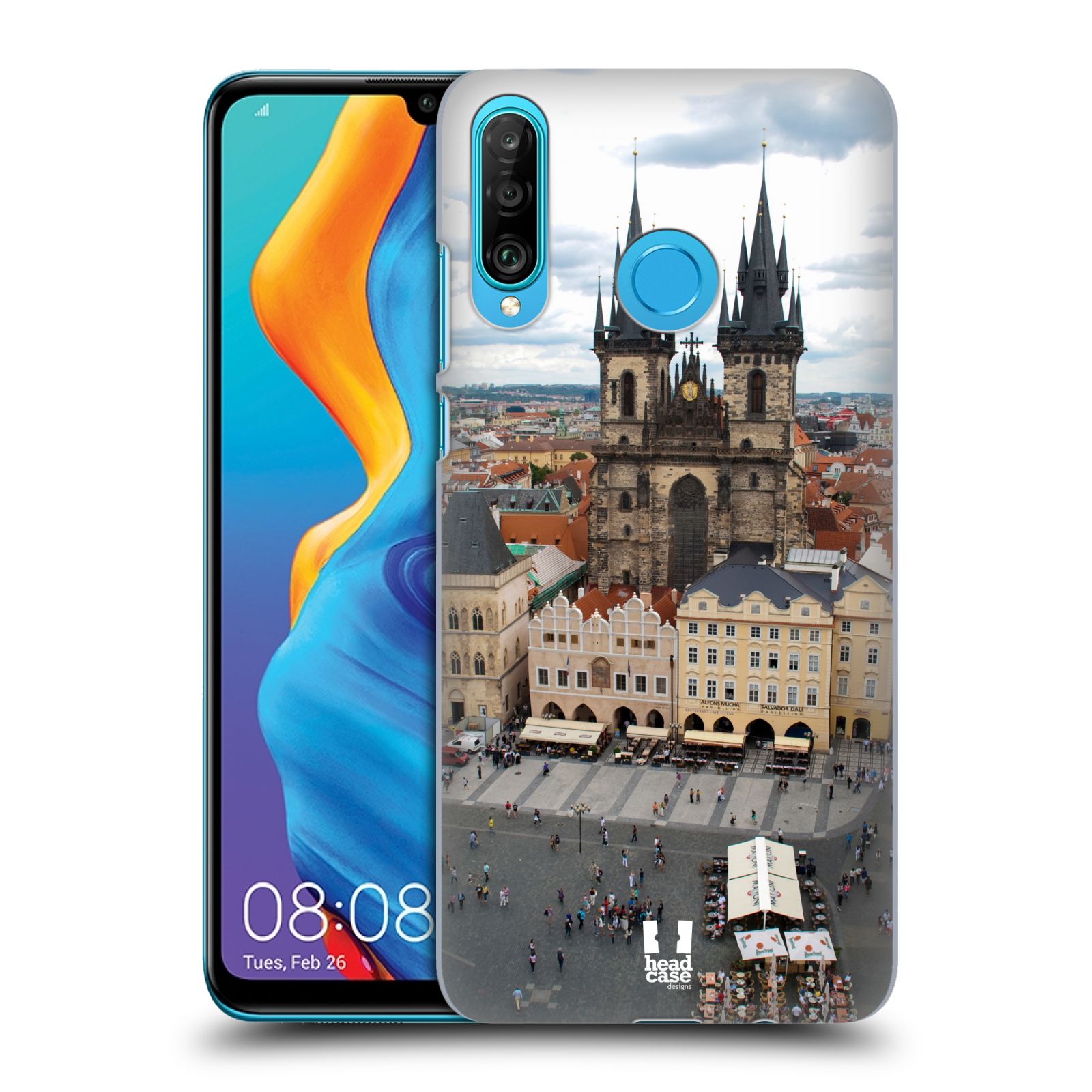 Pouzdro na mobil Huawei P30 LITE - HEAD CASE - vzor Města foto náměstí ČESKÁ REPUBLIKA, PRAHA, STAROMĚSTSKÉ NÁMĚSTÍ