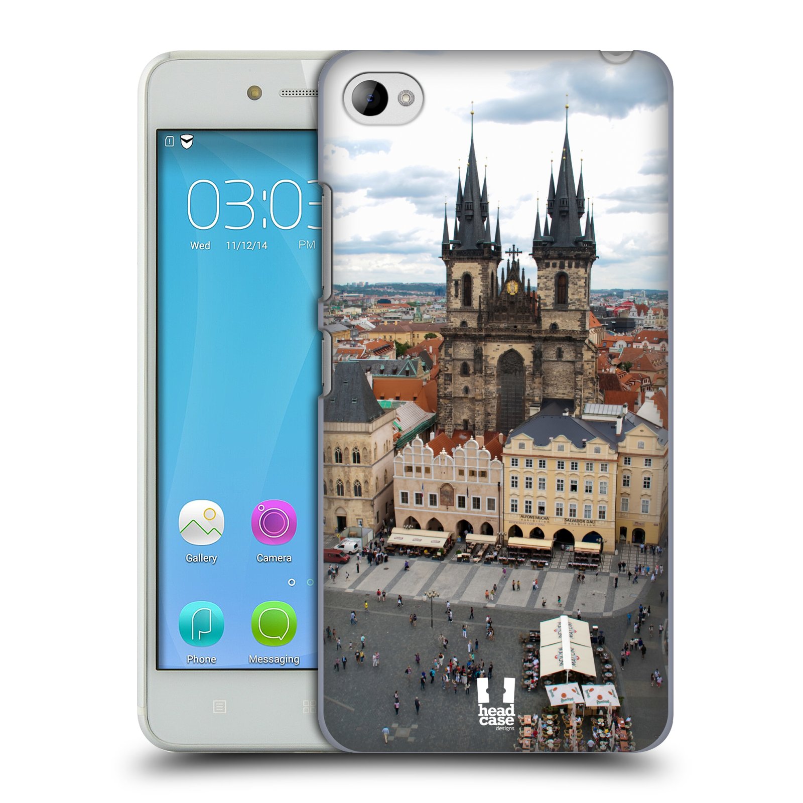 HEAD CASE pevný plastový obal na mobil LENOVO S90 vzor Města foto náměstí ČESKÁ REPUBLIKA, PRAHA, STAROMĚSTSKÉ NÁMĚSTÍ