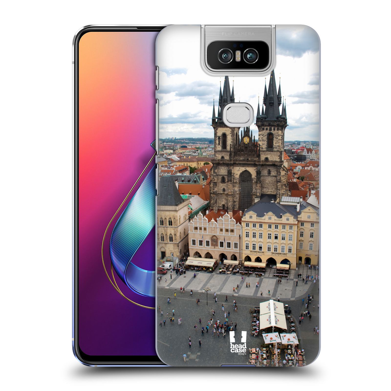 Pouzdro na mobil Asus Zenfone 6 ZS630KL - HEAD CASE - vzor Města foto náměstí ČESKÁ REPUBLIKA, PRAHA, STAROMĚSTSKÉ NÁMĚSTÍ
