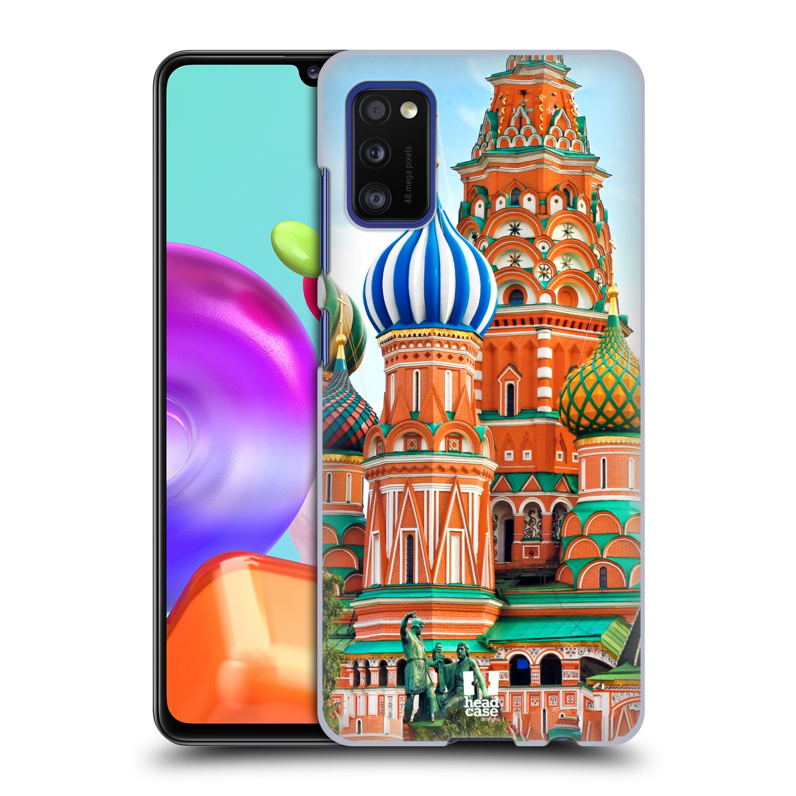 Zadní kryt na mobil Samsung Galaxy A41 vzor Města foto náměstí RUSKO,MOSKVA, RUDÉ NÁMĚSTÍ