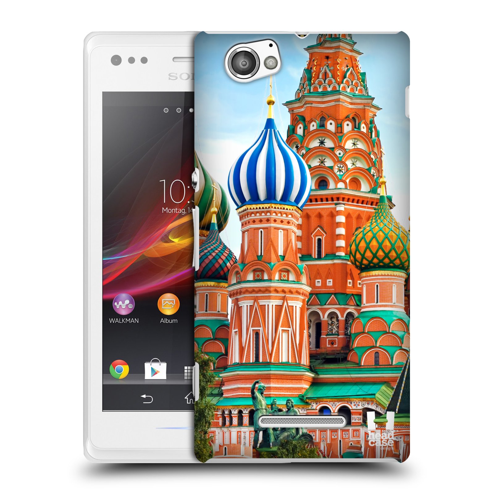 HEAD CASE plastový obal na mobil Sony Xperia M vzor Města foto náměstí RUSKO,MOSKVA, RUDÉ NÁMĚSTÍ