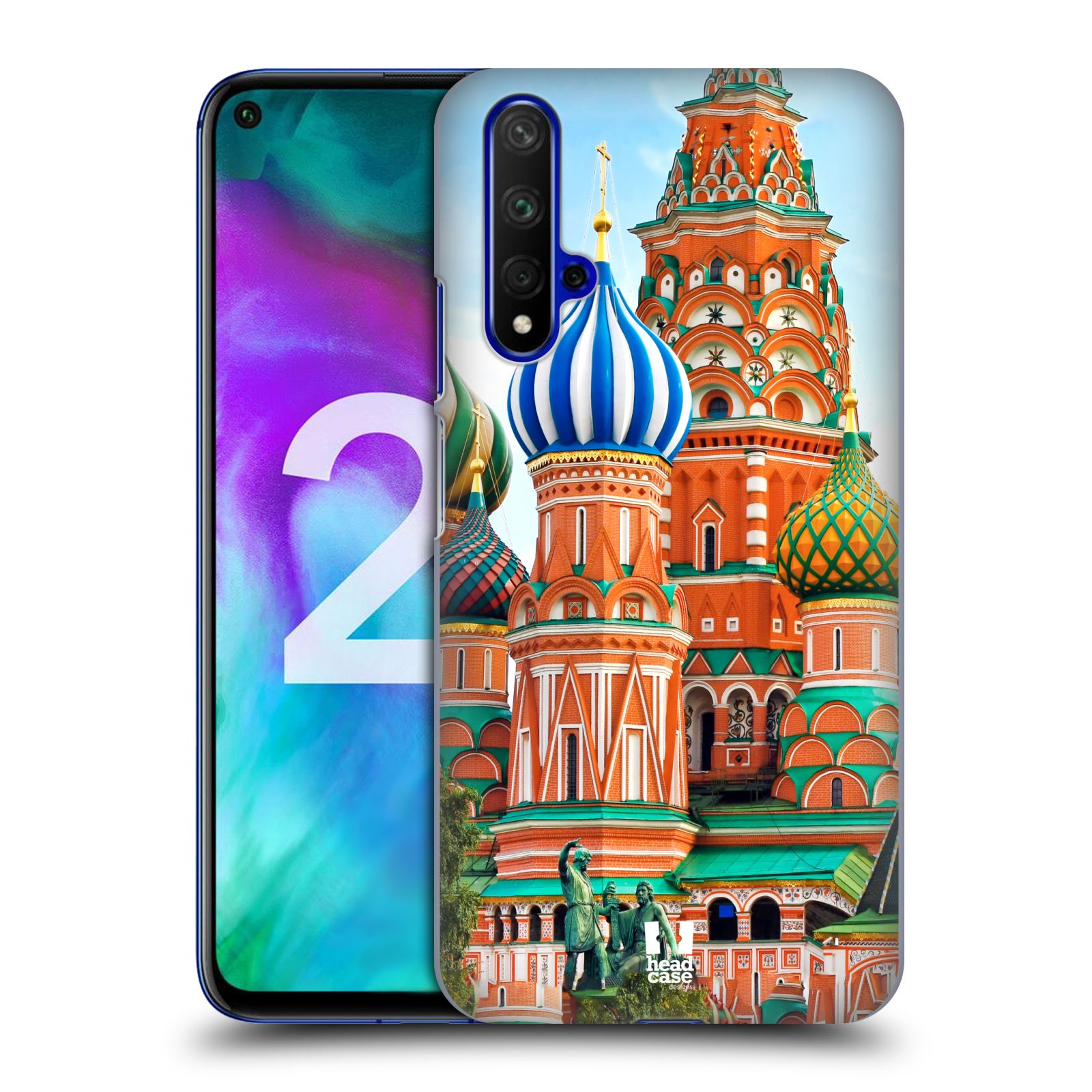 Pouzdro na mobil Honor 20 - HEAD CASE - vzor Města foto náměstí RUSKO,MOSKVA, RUDÉ NÁMĚSTÍ