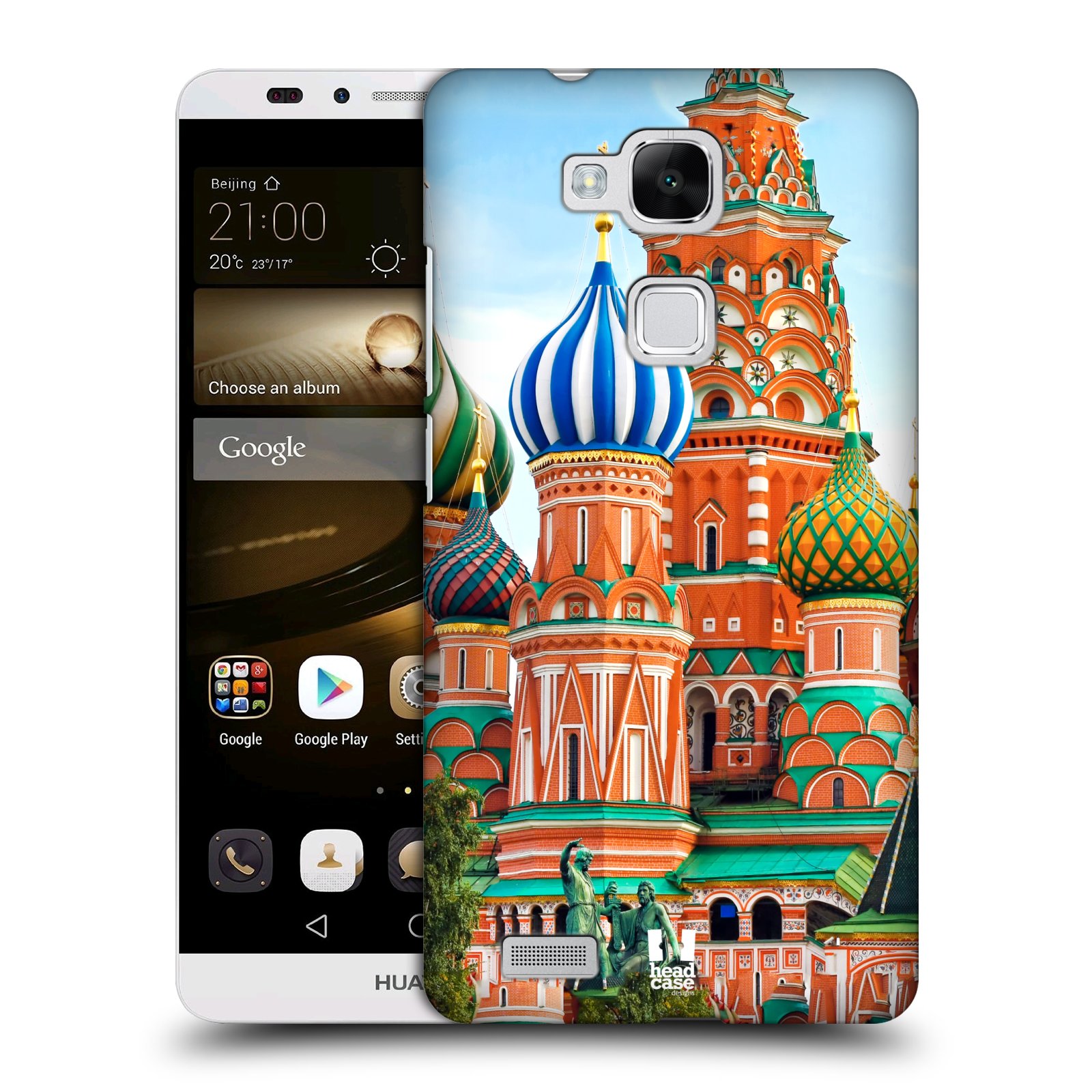 HEAD CASE plastový obal na mobil Huawei Mate 7 vzor Města foto náměstí RUSKO,MOSKVA, RUDÉ NÁMĚSTÍ