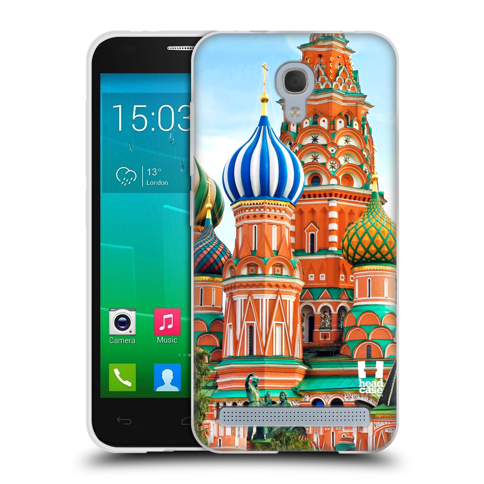HEAD CASE silikonový obal na mobil Alcatel Idol 2 MINI S 6036Y vzor Města foto náměstí RUSKO,MOSKVA, RUDÉ NÁMĚSTÍ