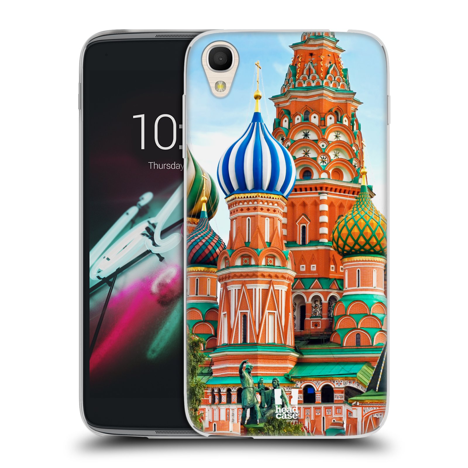 HEAD CASE silikonový obal na mobil Alcatel Idol 3 OT-6039Y (4.7) vzor Města foto náměstí RUSKO,MOSKVA, RUDÉ NÁMĚSTÍ