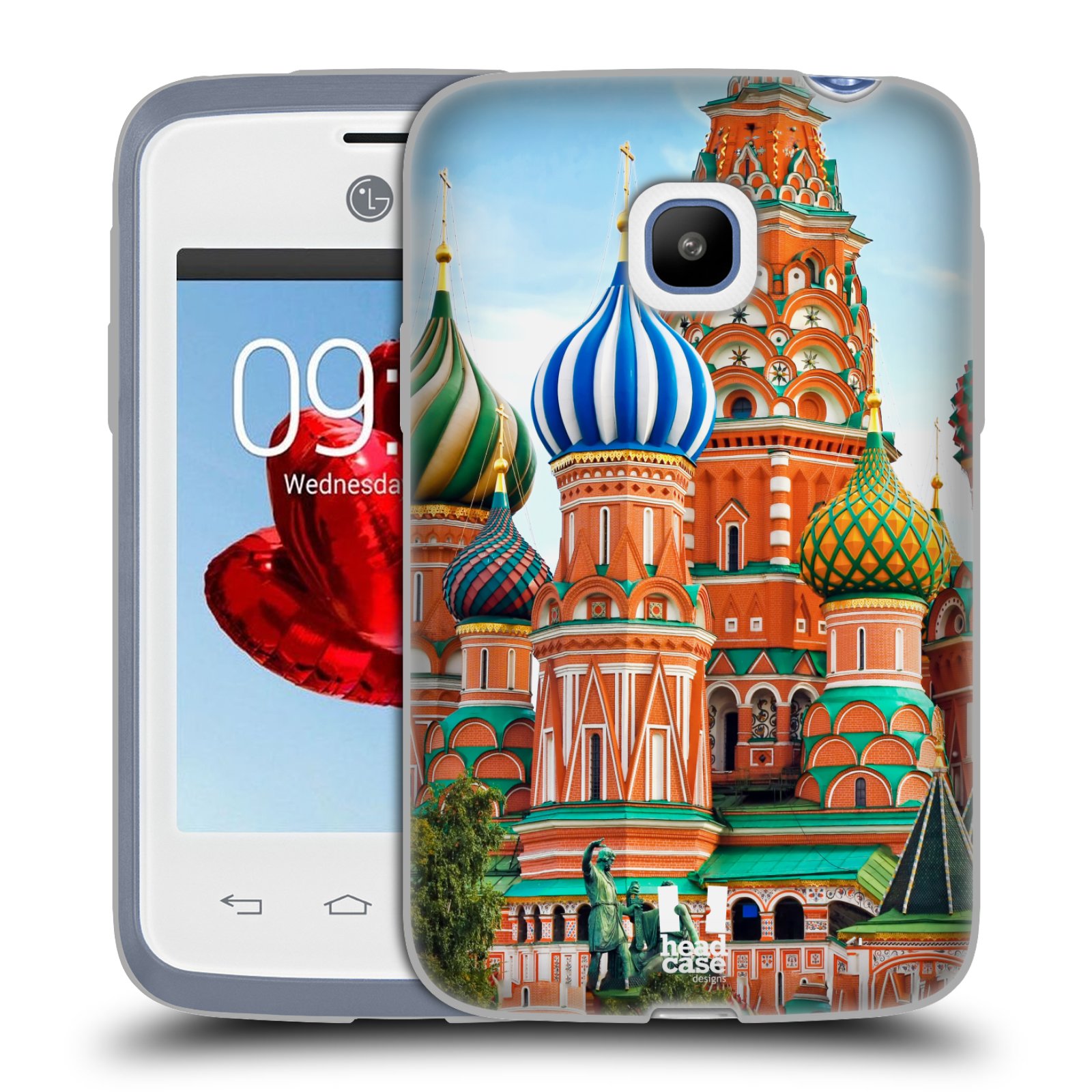 HEAD CASE silikonový obal na mobil LG L20 vzor Města foto náměstí RUSKO,MOSKVA, RUDÉ NÁMĚSTÍ