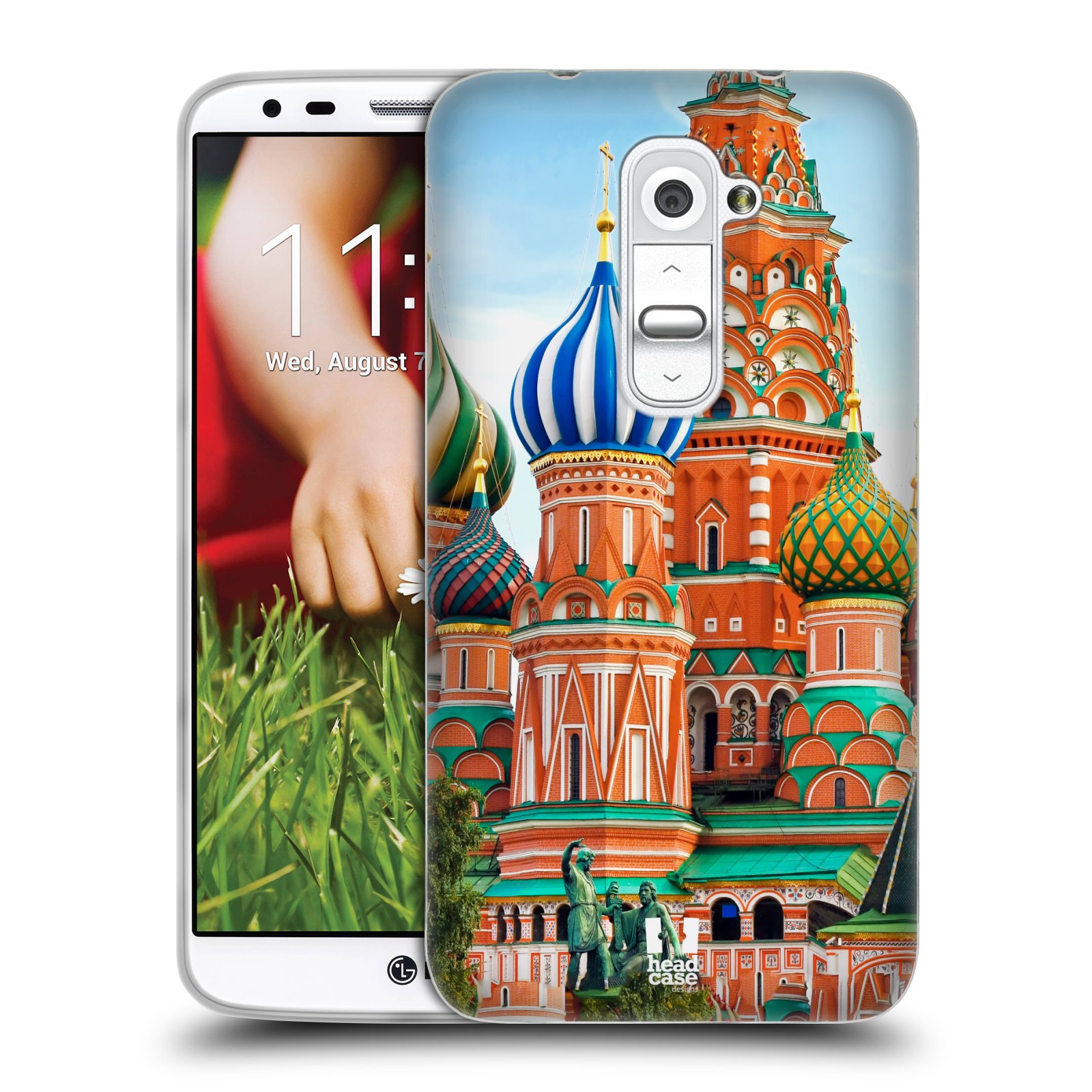 HEAD CASE silikonový obal na mobil LG G2 vzor Města foto náměstí RUSKO,MOSKVA, RUDÉ NÁMĚSTÍ