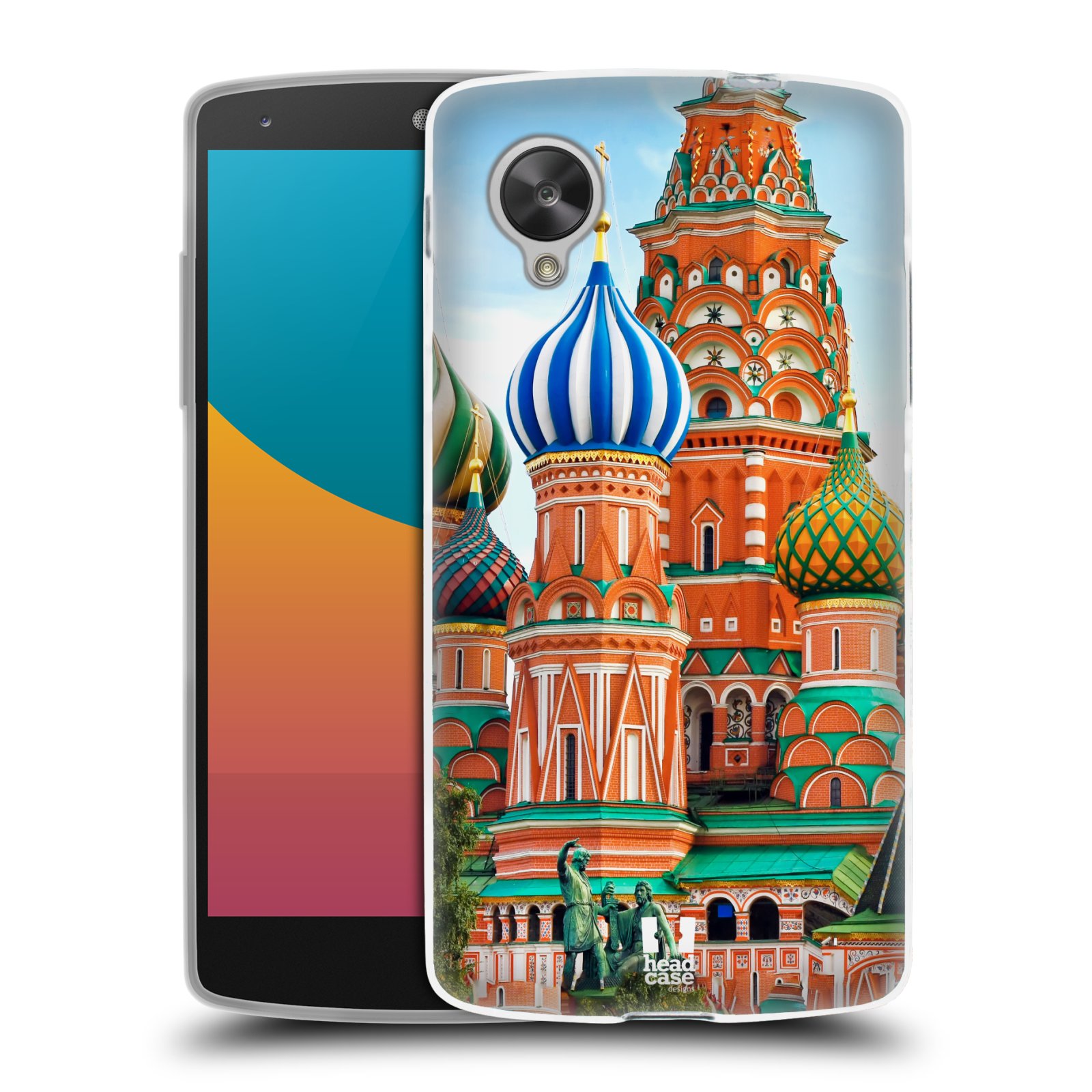 HEAD CASE silikonový obal na mobil LG NEXUS 5 (D821) vzor Města foto náměstí RUSKO,MOSKVA, RUDÉ NÁMĚSTÍ