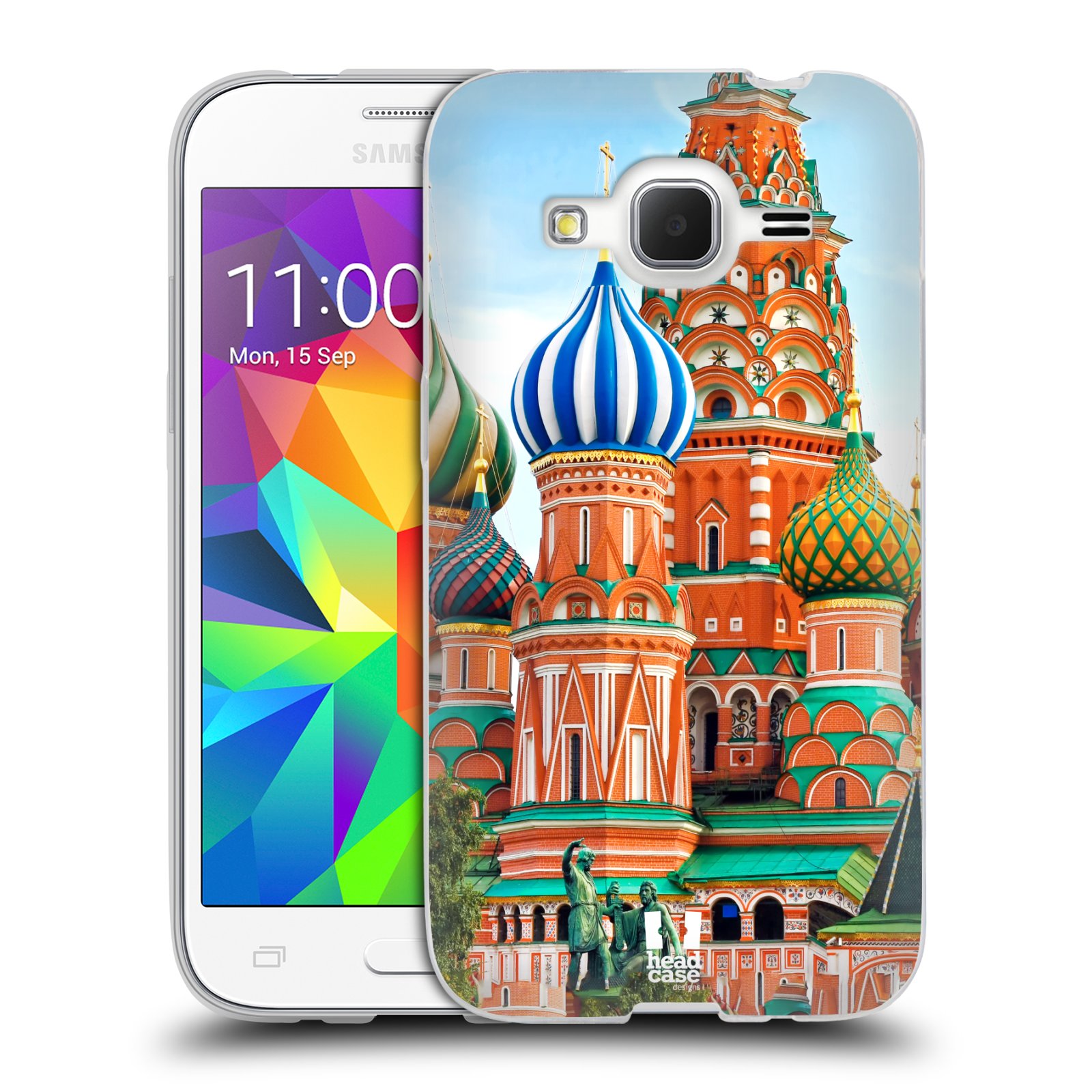 HEAD CASE silikonový obal na mobil Samsung Galaxy Core Prime (G360) vzor Města foto náměstí RUSKO,MOSKVA, RUDÉ NÁMĚSTÍ