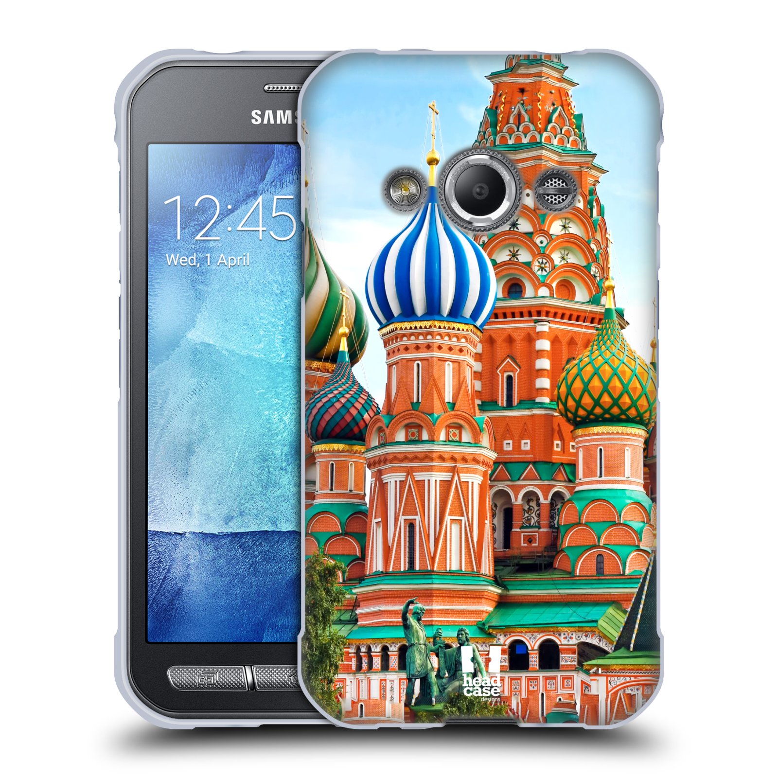 HEAD CASE silikonový obal na mobil Samsung Galaxy Xcover 3 vzor Města foto náměstí RUSKO,MOSKVA, RUDÉ NÁMĚSTÍ