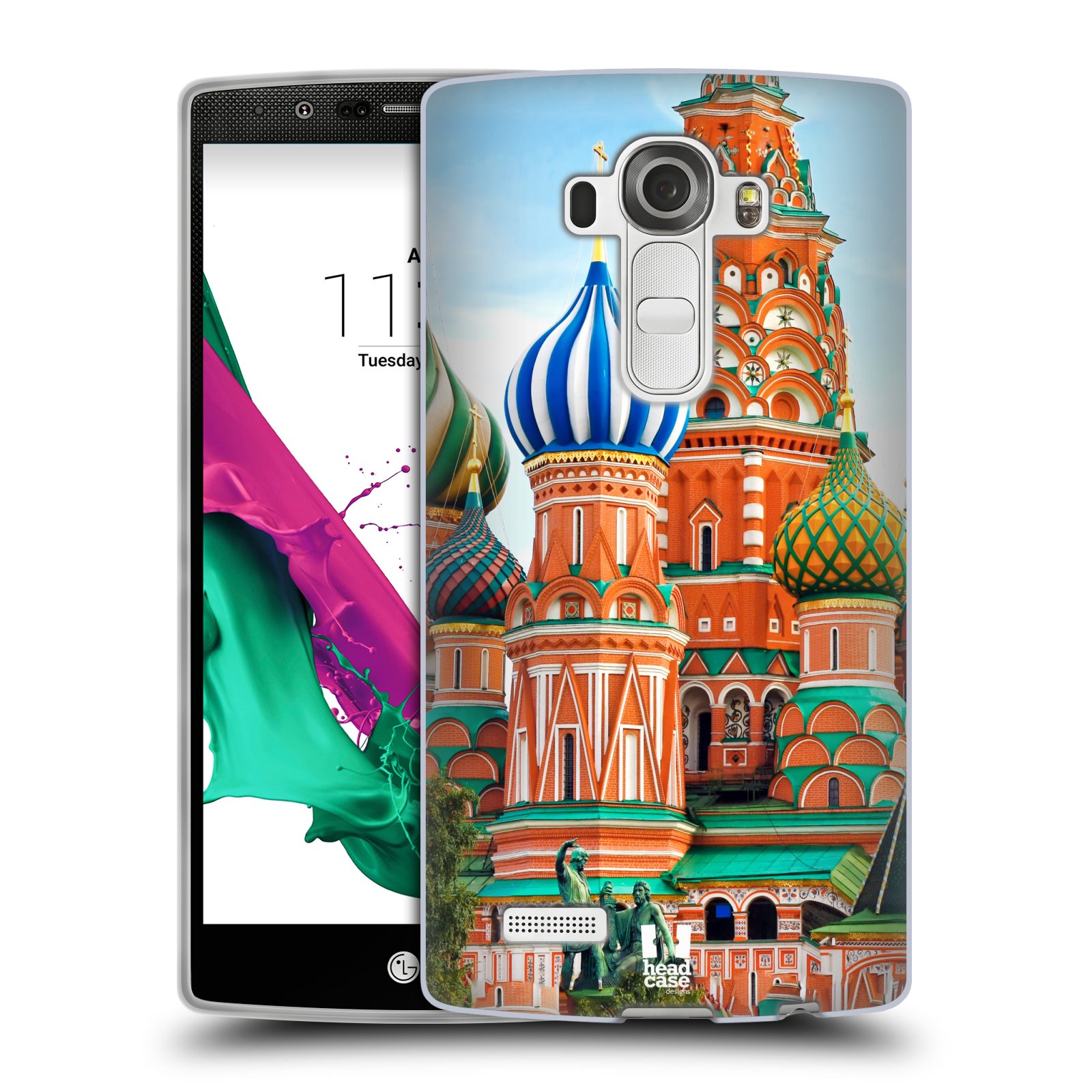 HEAD CASE silikonový obal na mobil LG G4 vzor Města foto náměstí RUSKO,MOSKVA, RUDÉ NÁMĚSTÍ