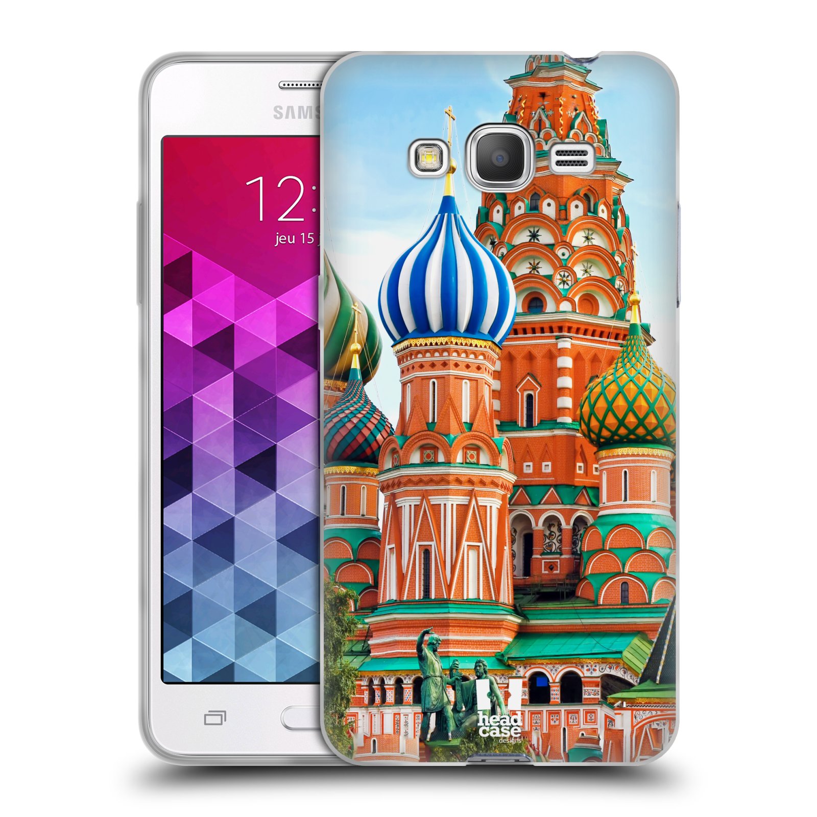 HEAD CASE silikonový obal na mobil Samsung Galaxy GRAND PRIME vzor Města foto náměstí RUSKO,MOSKVA, RUDÉ NÁMĚSTÍ