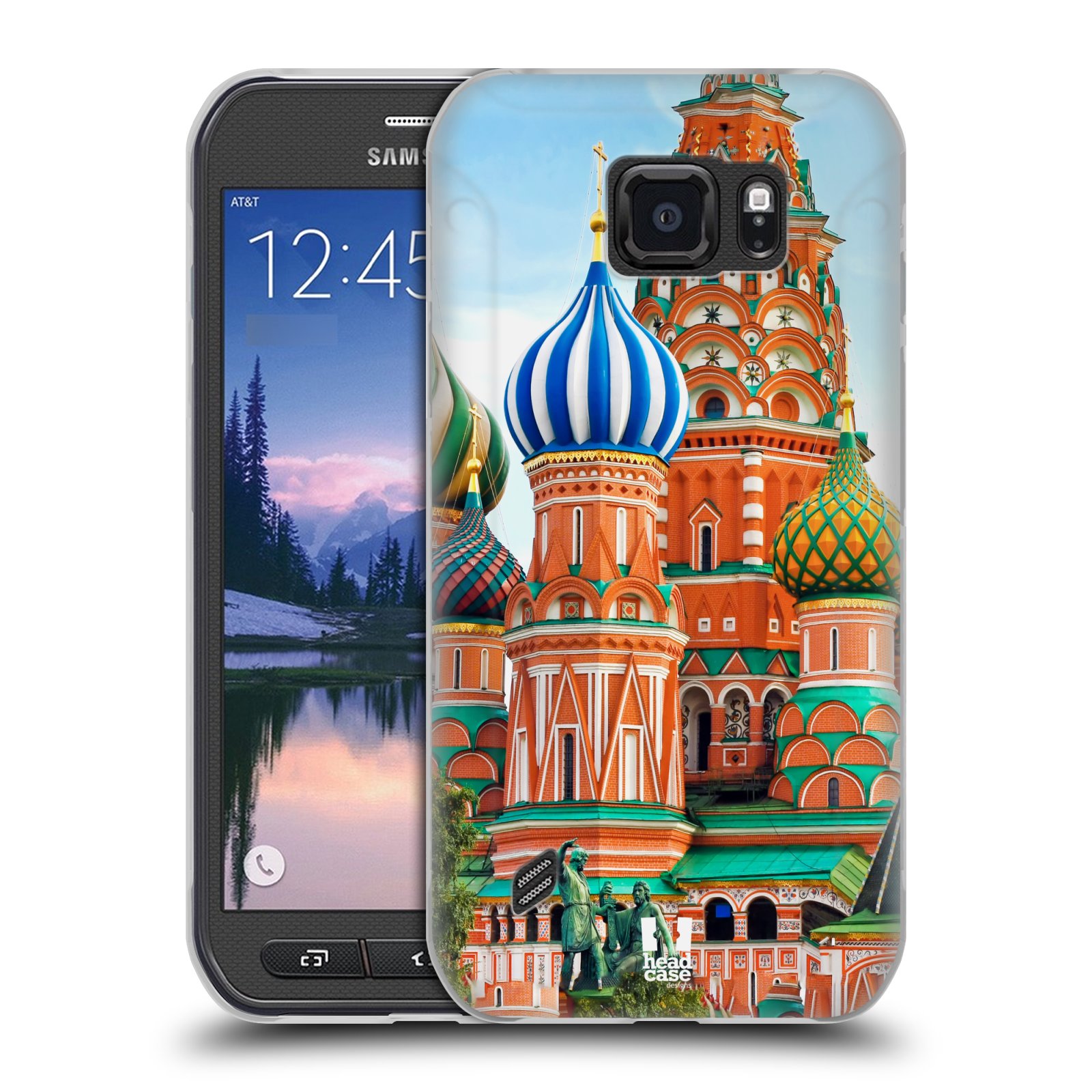 HEAD CASE silikonový obal na mobil Samsung Galaxy S6 ACTIVE vzor Města foto náměstí RUSKO,MOSKVA, RUDÉ NÁMĚSTÍ