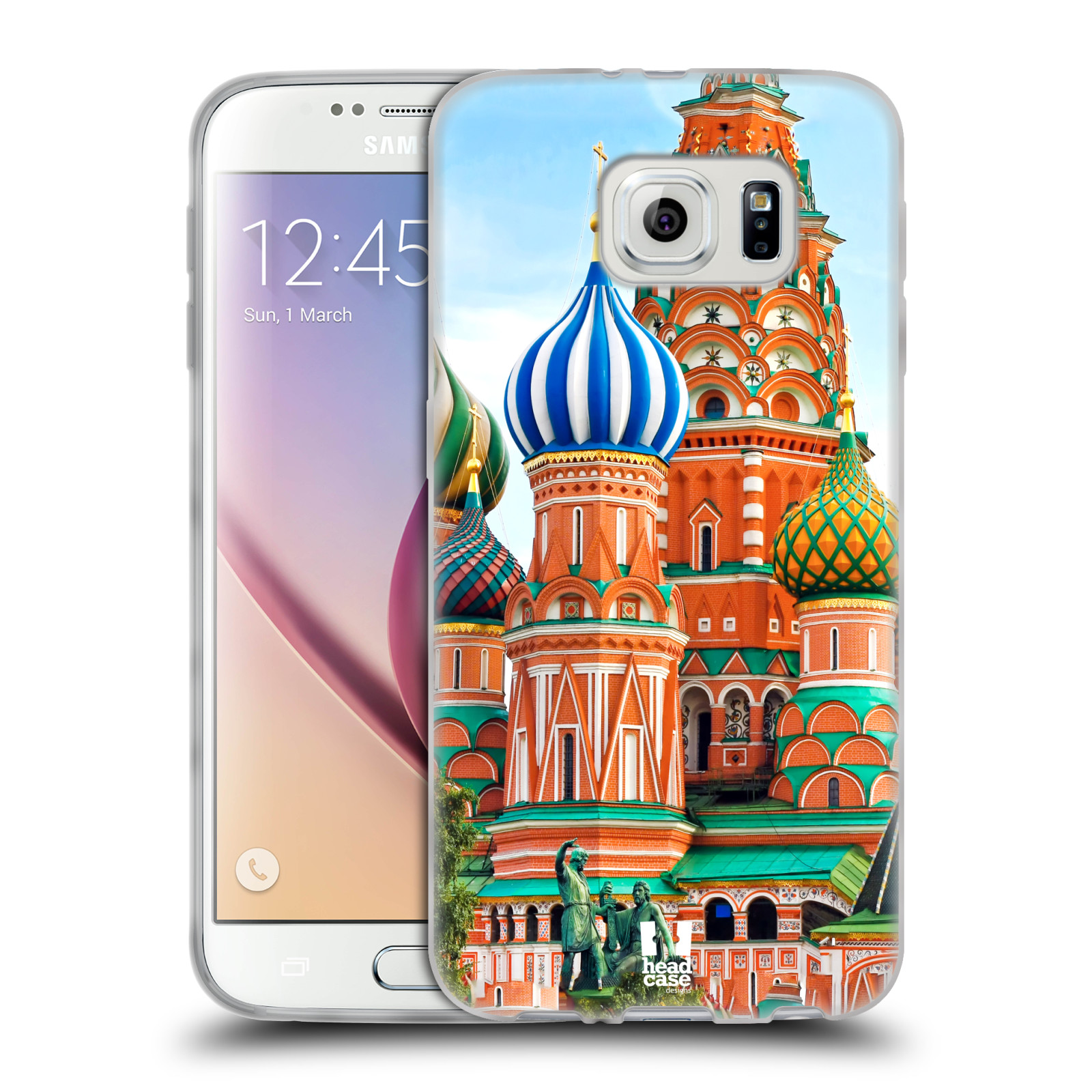 HEAD CASE silikonový obal na mobil Samsung Galaxy S6 vzor Města foto náměstí RUSKO,MOSKVA, RUDÉ NÁMĚSTÍ