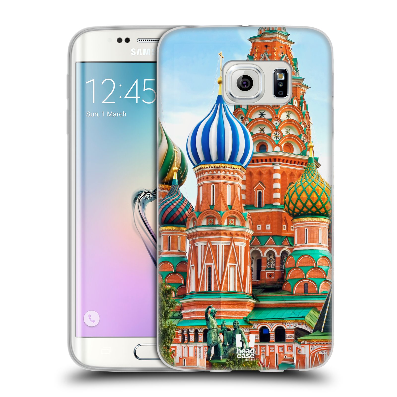 HEAD CASE silikonový obal na mobil Samsung Galaxy S6 EDGE vzor Města foto náměstí RUSKO,MOSKVA, RUDÉ NÁMĚSTÍ