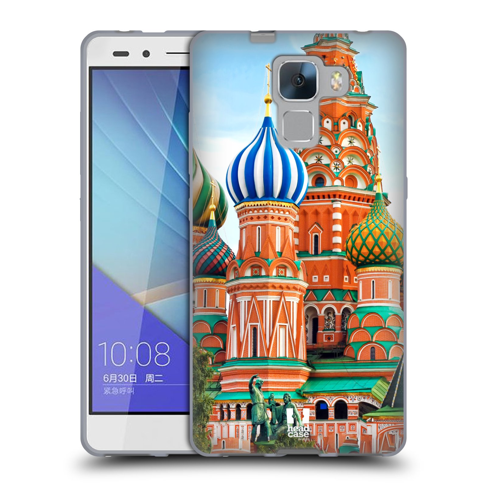 HEAD CASE silikonový obal na mobil HUAWEI HONOR 7 vzor Města foto náměstí RUSKO,MOSKVA, RUDÉ NÁMĚSTÍ
