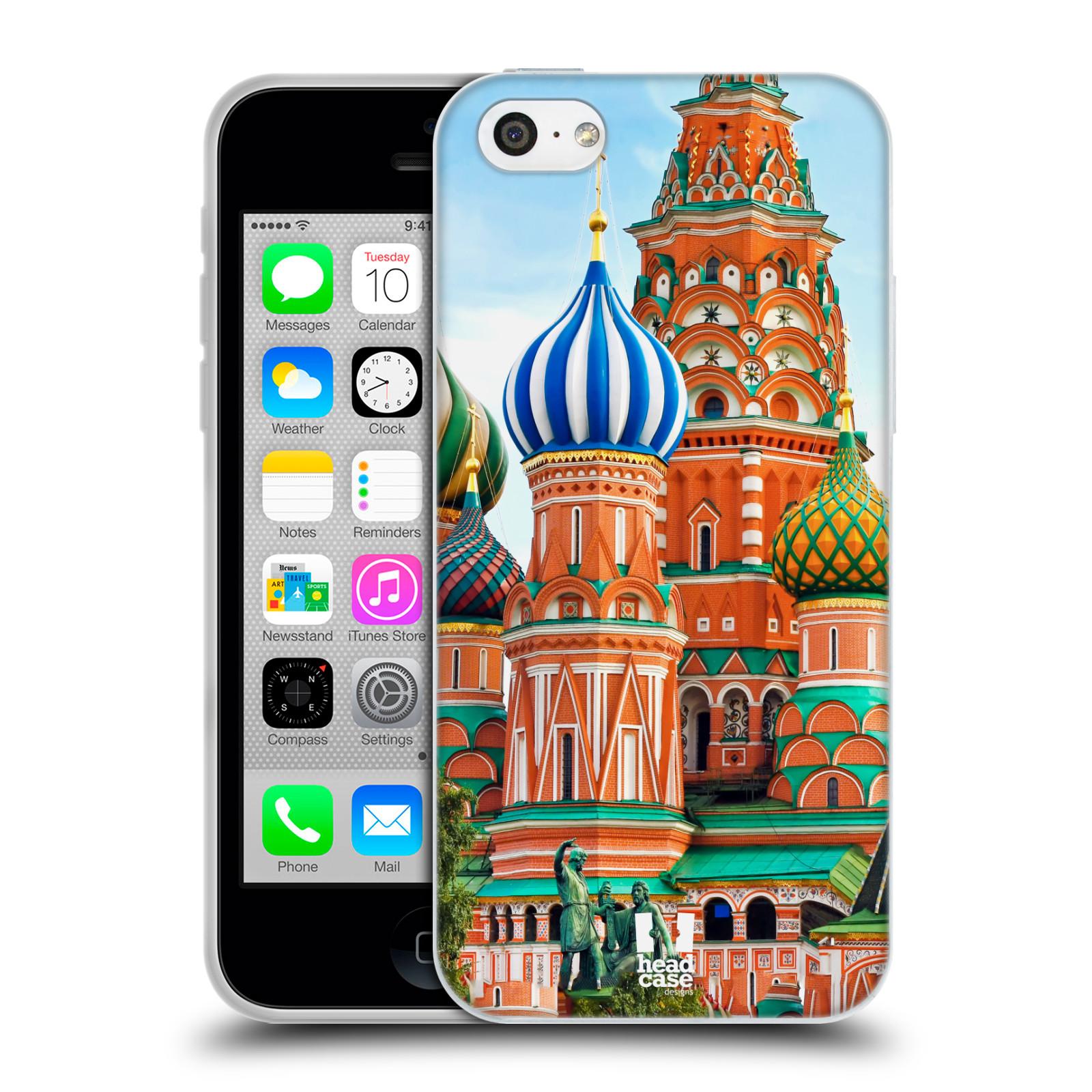 HEAD CASE silikonový obal na mobil Apple Iphone 5C vzor Města foto náměstí RUSKO,MOSKVA, RUDÉ NÁMĚSTÍ