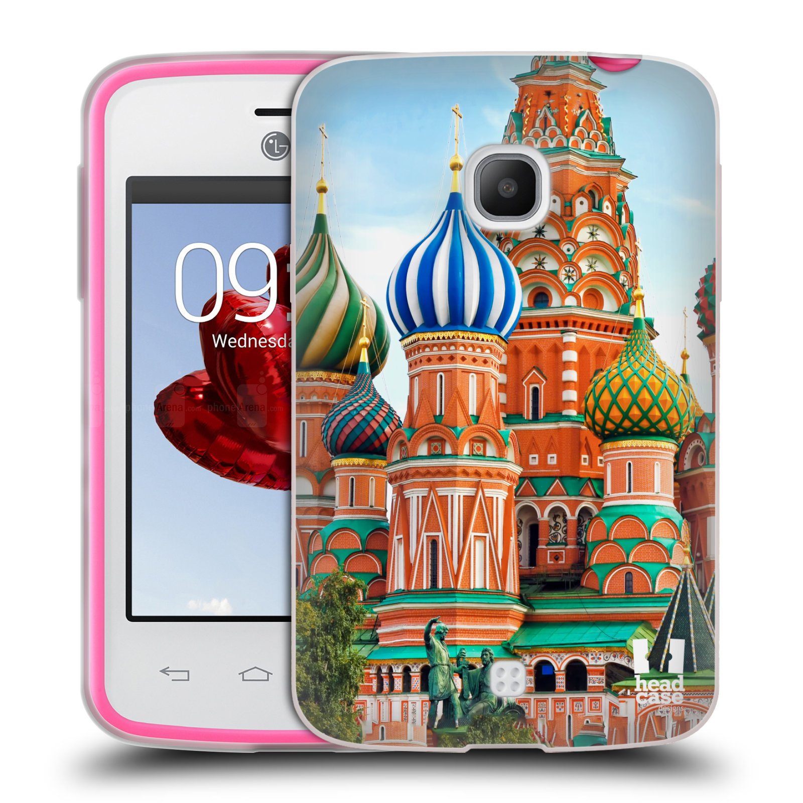 HEAD CASE silikonový obal na mobil LG L30 vzor Města foto náměstí RUSKO,MOSKVA, RUDÉ NÁMĚSTÍ
