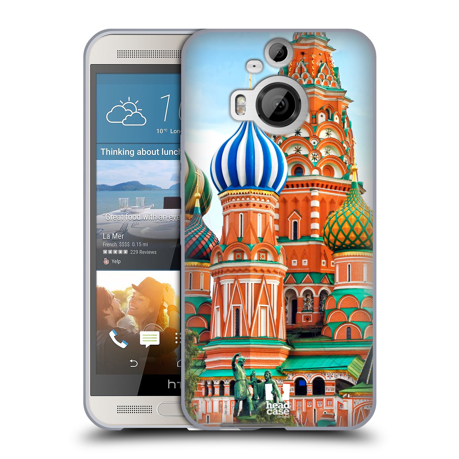 HEAD CASE silikonový obal na mobil HTC ONE M9+(PLUS) vzor Města foto náměstí RUSKO,MOSKVA, RUDÉ NÁMĚSTÍ