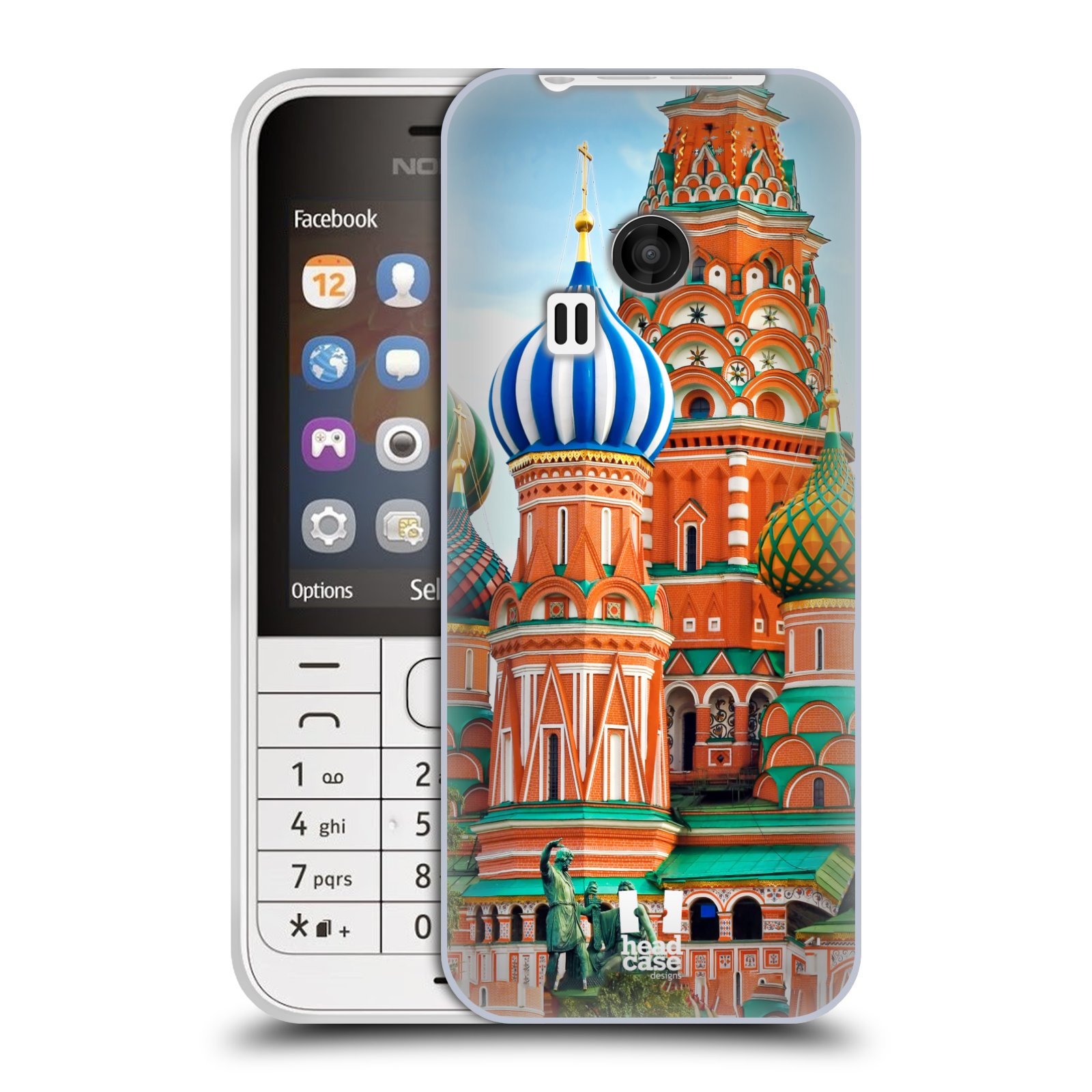 HEAD CASE silikonový obal na mobil NOKIA 220 / NOKIA 220 DUAL SIM vzor Města foto náměstí RUSKO,MOSKVA, RUDÉ NÁMĚSTÍ