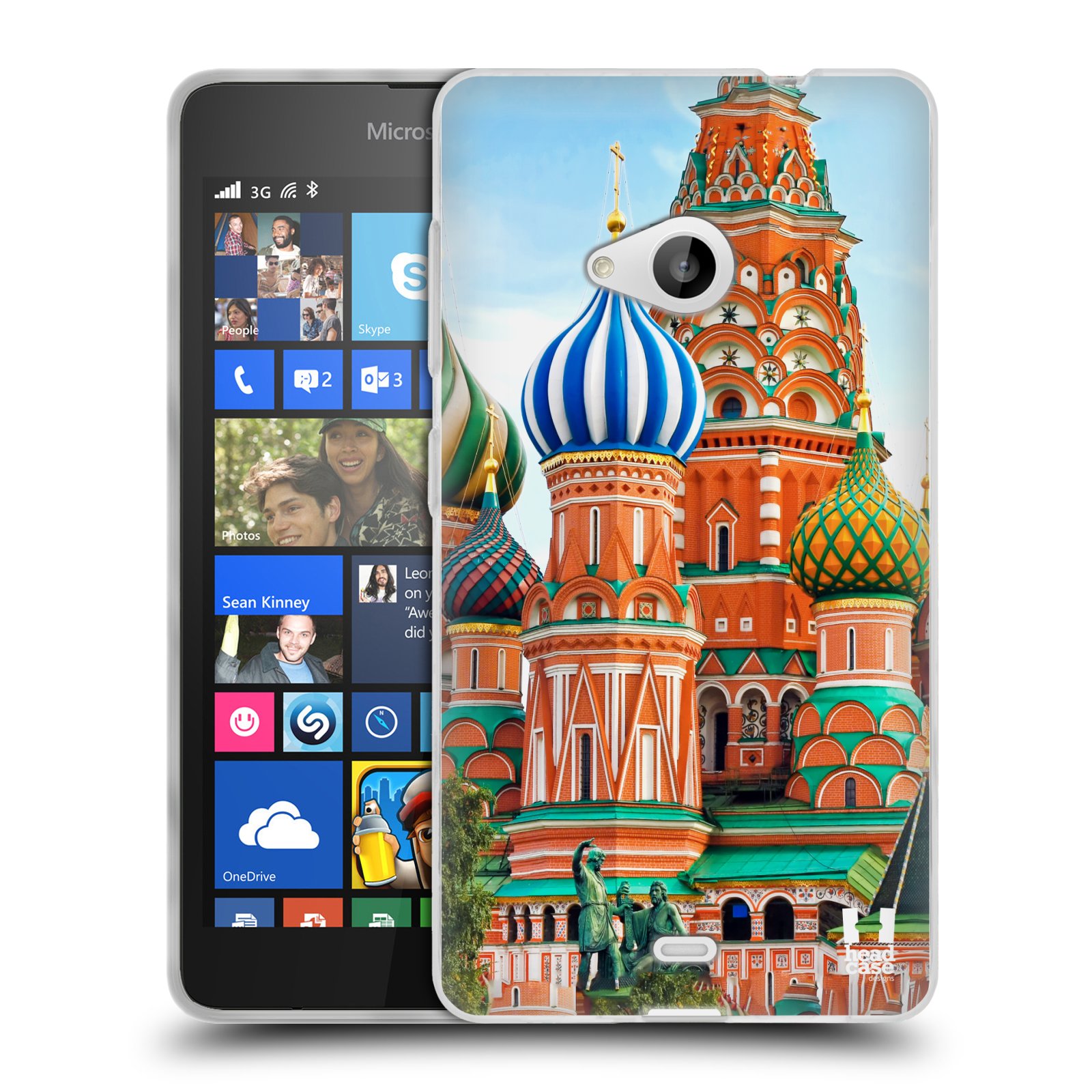 HEAD CASE silikonový obal na mobil Microsoft Lumia 535 / Lumia 535 DUAL vzor Města foto náměstí RUSKO,MOSKVA, RUDÉ NÁMĚSTÍ
