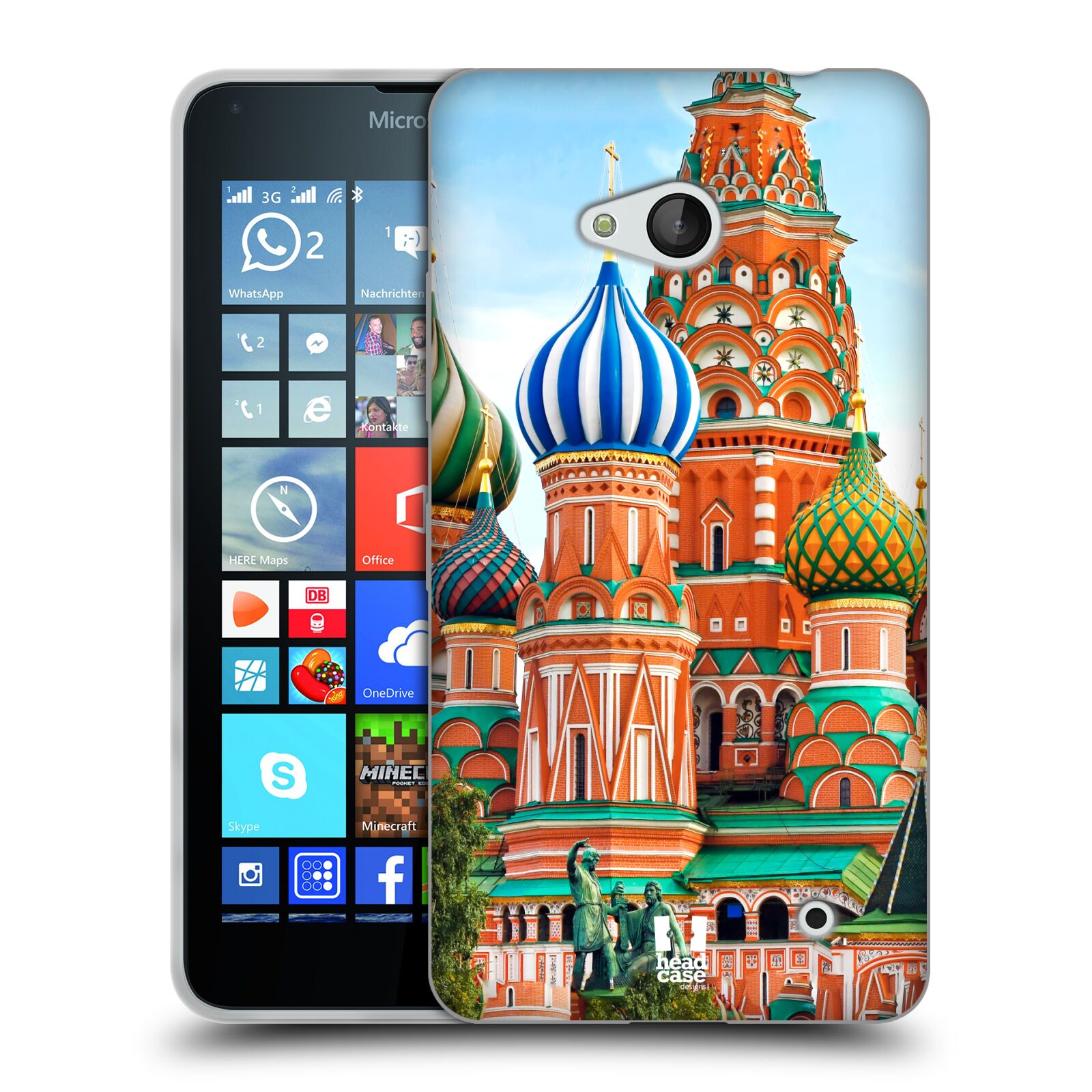 HEAD CASE silikonový obal na mobil Microsoft / Nokia Lumia 640 / Lumia 640 DUAL vzor Města foto náměstí RUSKO,MOSKVA, RUDÉ NÁMĚSTÍ