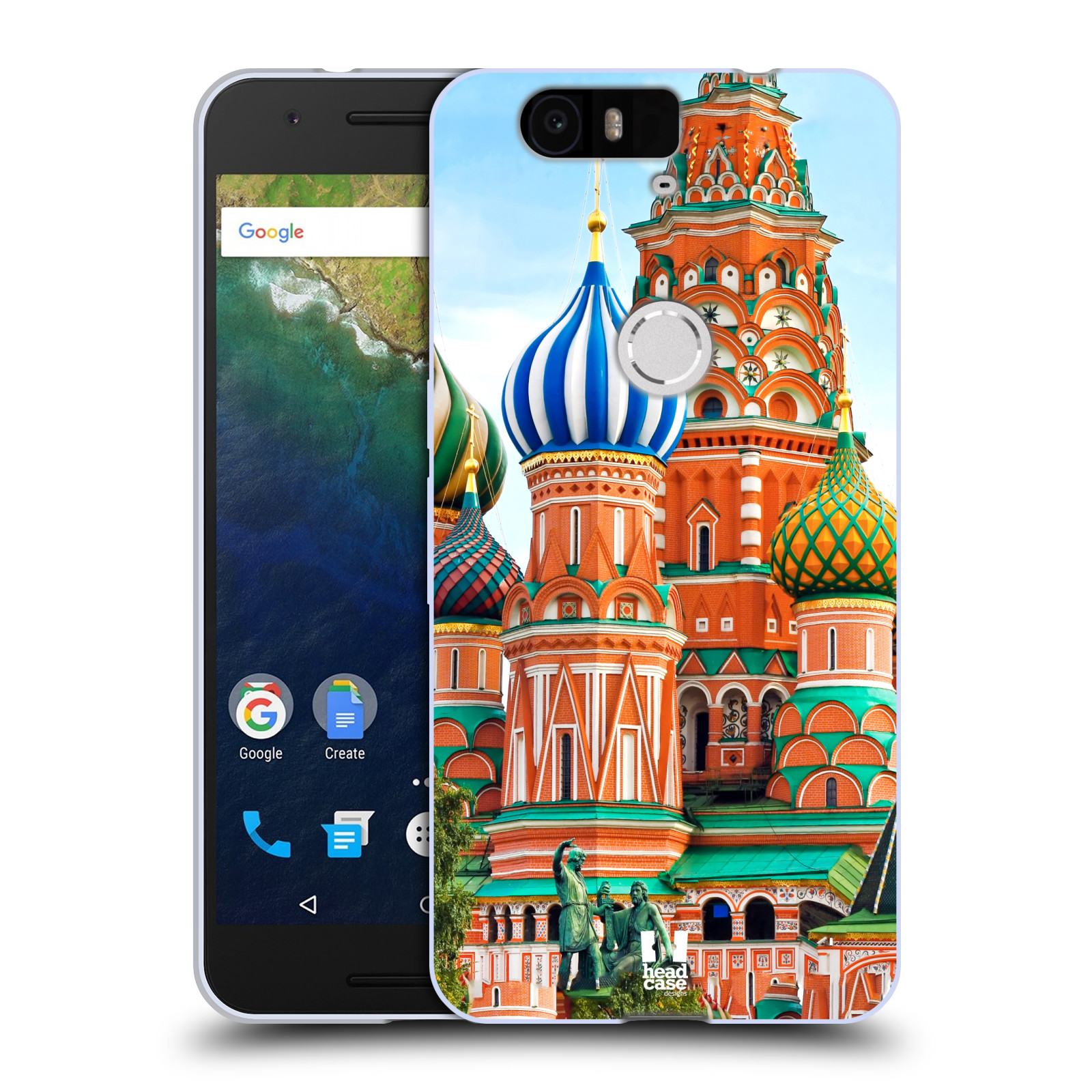 HEAD CASE silikonový obal na mobil HUAWEI NEXUS 6P vzor Města foto náměstí RUSKO,MOSKVA, RUDÉ NÁMĚSTÍ