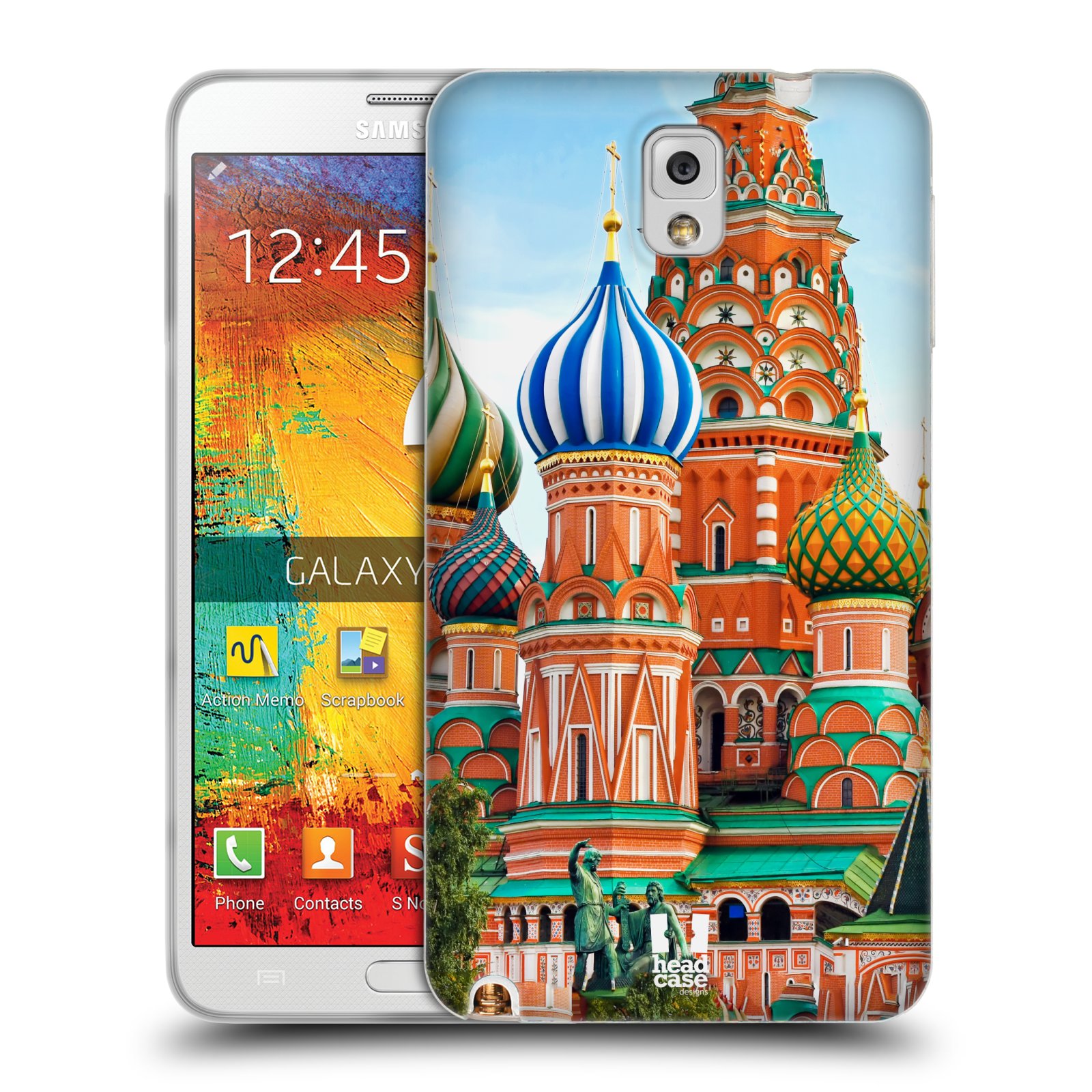 HEAD CASE silikonový obal na mobil Samsung Galaxy Note 3 (N9005) vzor Města foto náměstí RUSKO,MOSKVA, RUDÉ NÁMĚSTÍ
