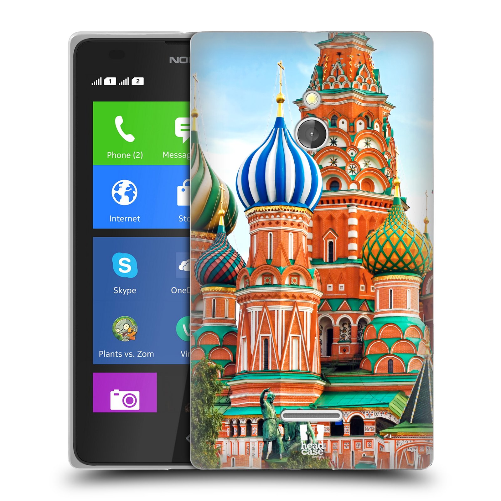 HEAD CASE silikonový obal na mobil NOKIA XL / NOKIA XL DUAL SIM vzor Města foto náměstí RUSKO,MOSKVA, RUDÉ NÁMĚSTÍ