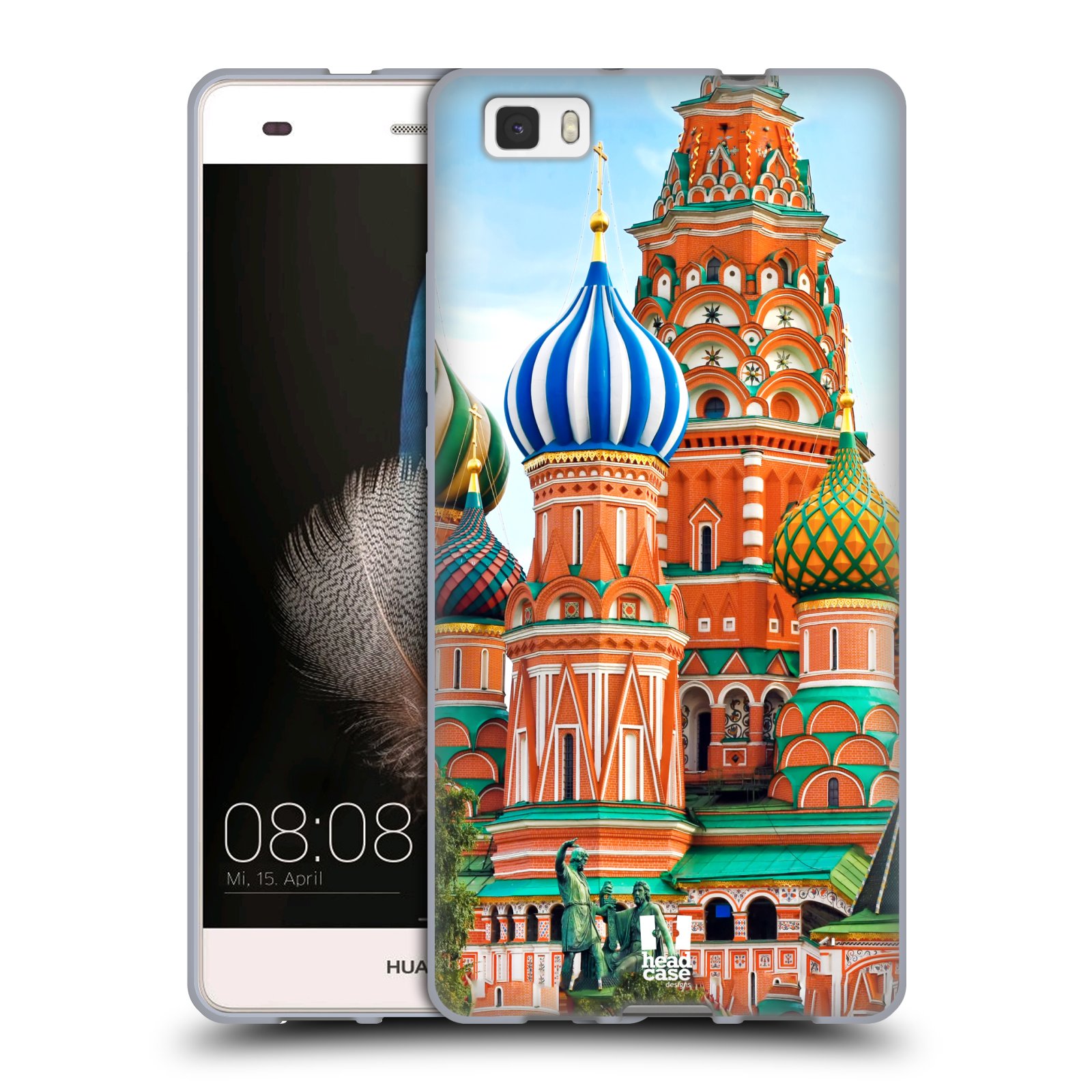 HEAD CASE silikonový obal na mobil HUAWEI P8 LITE vzor Města foto náměstí RUSKO,MOSKVA, RUDÉ NÁMĚSTÍ